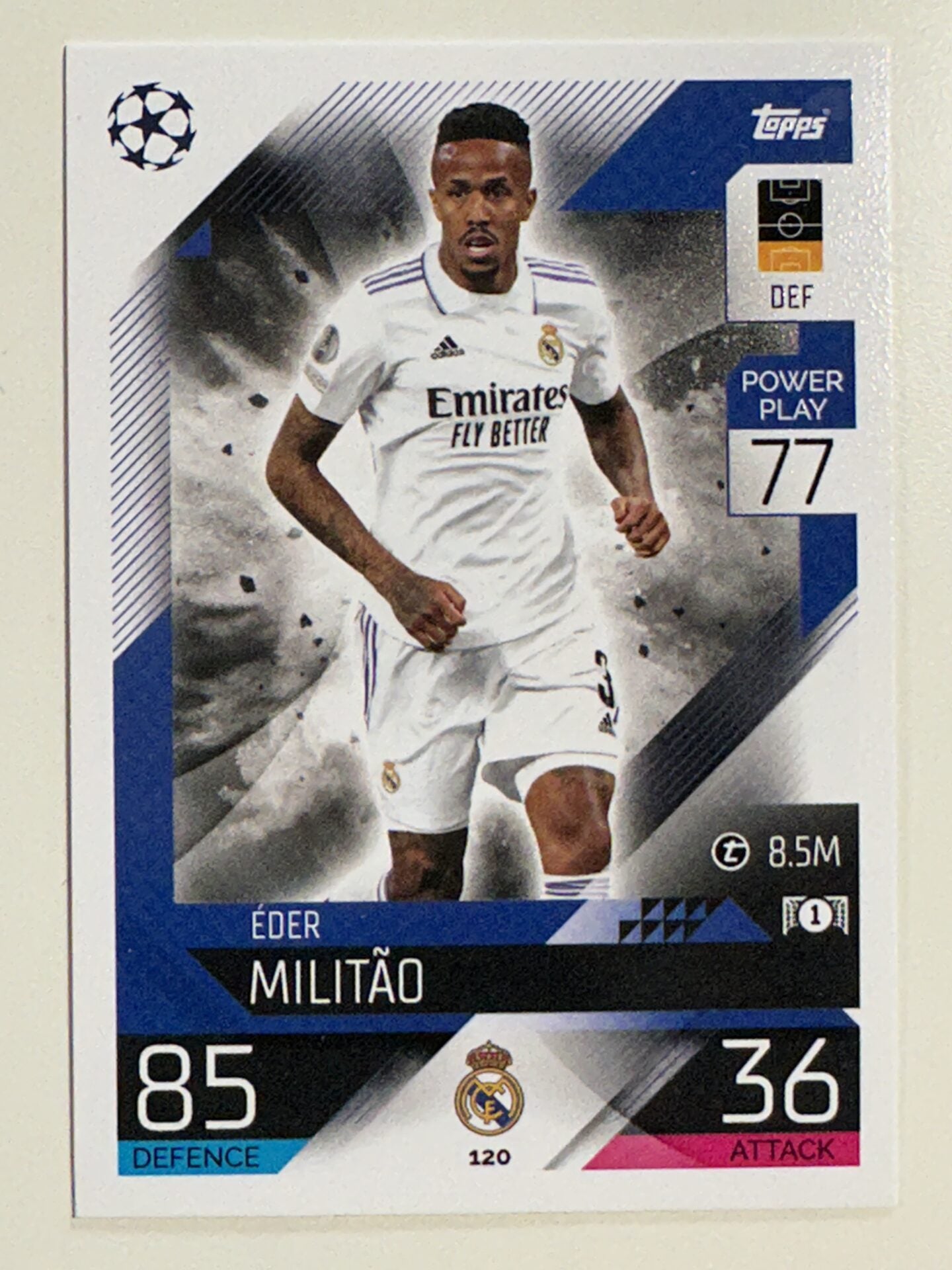 120. Éder Militão (Real Madrid CF) – Topps Match Attax 2022:2023 card