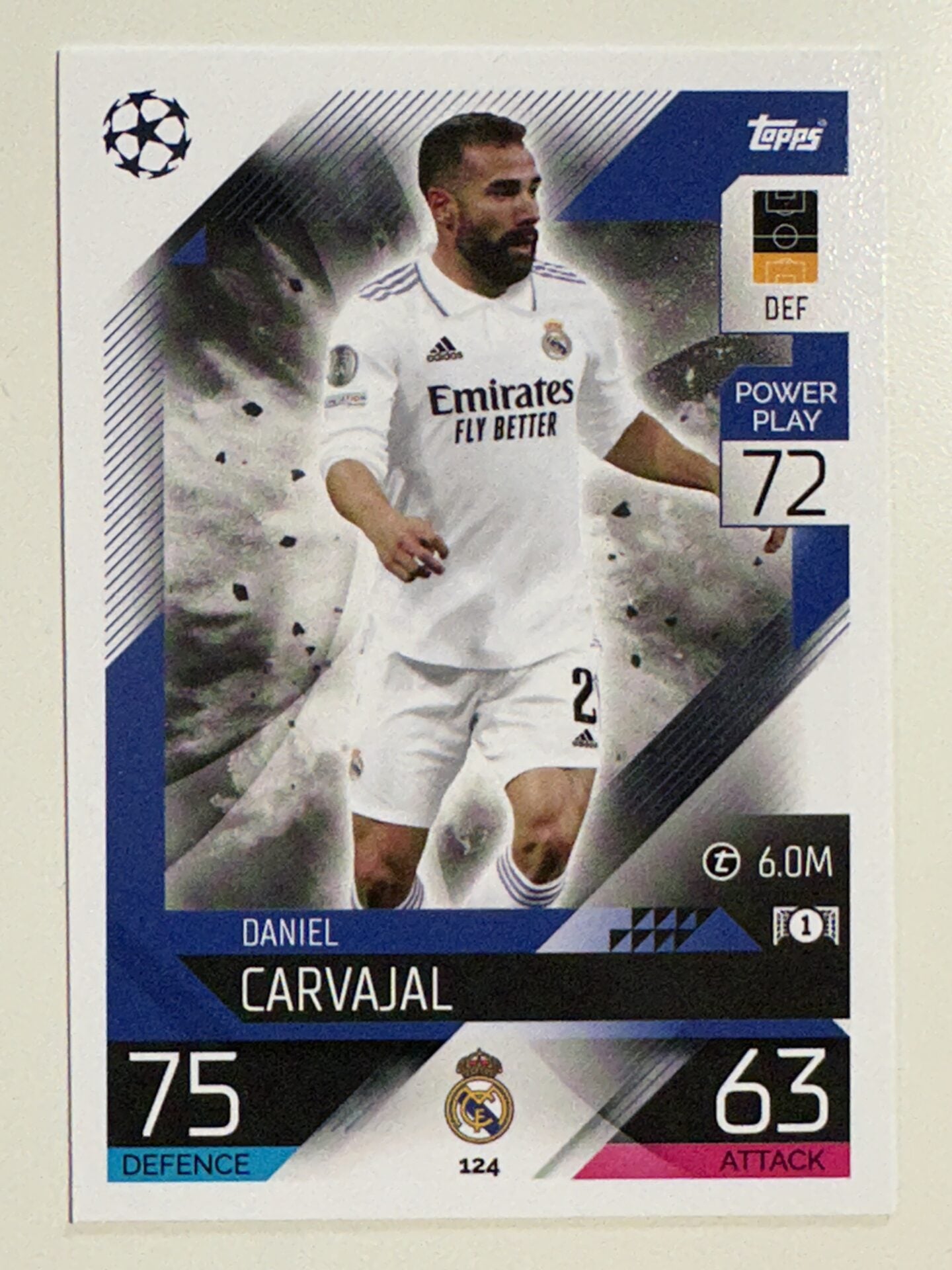 124. Daniel Carvajal (Real Madrid CF) – Topps Match Attax 2022:2023 card