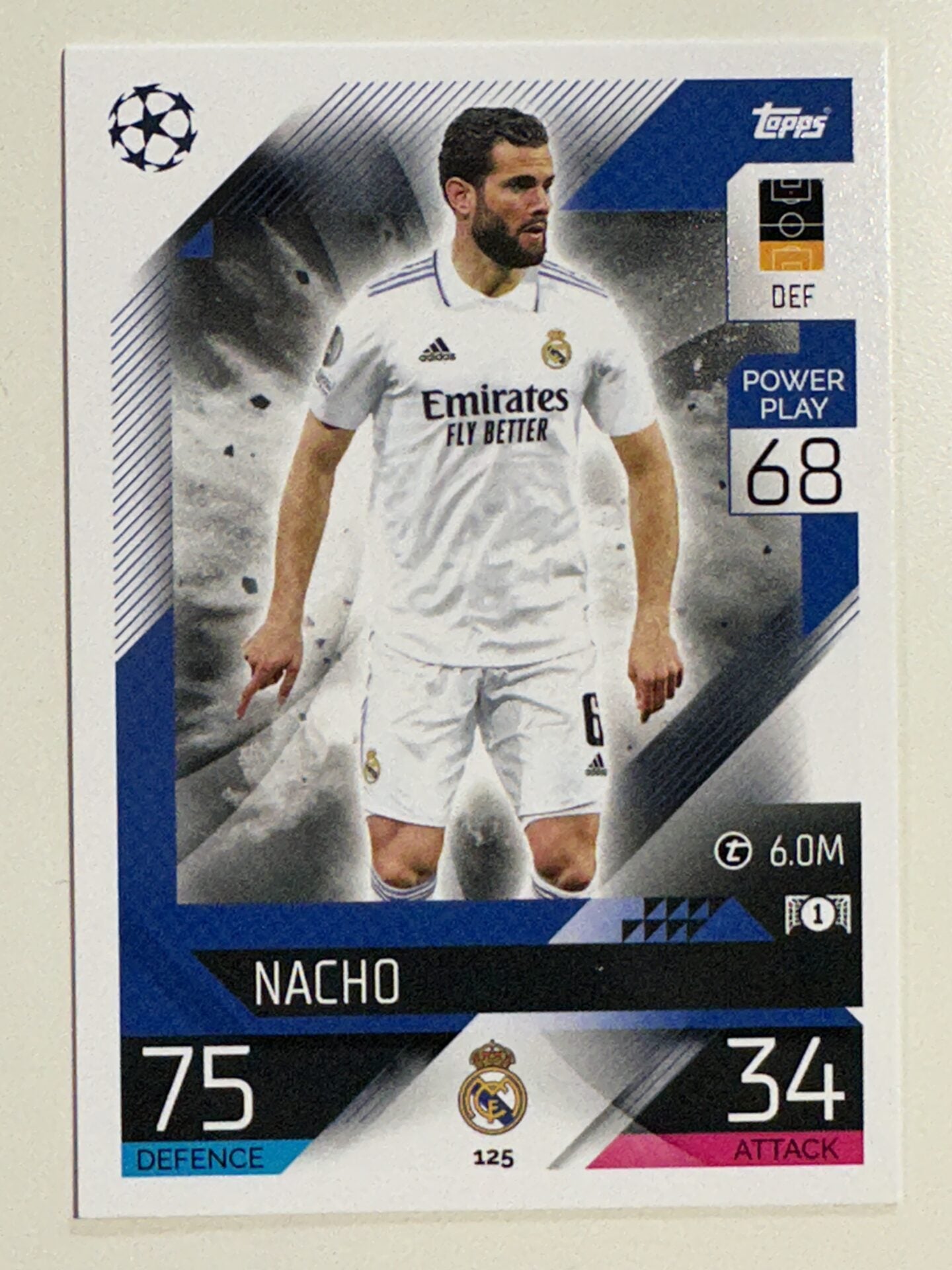 125. Nacho (Real Madrid CF) – Topps Match Attax 2022:2023 card