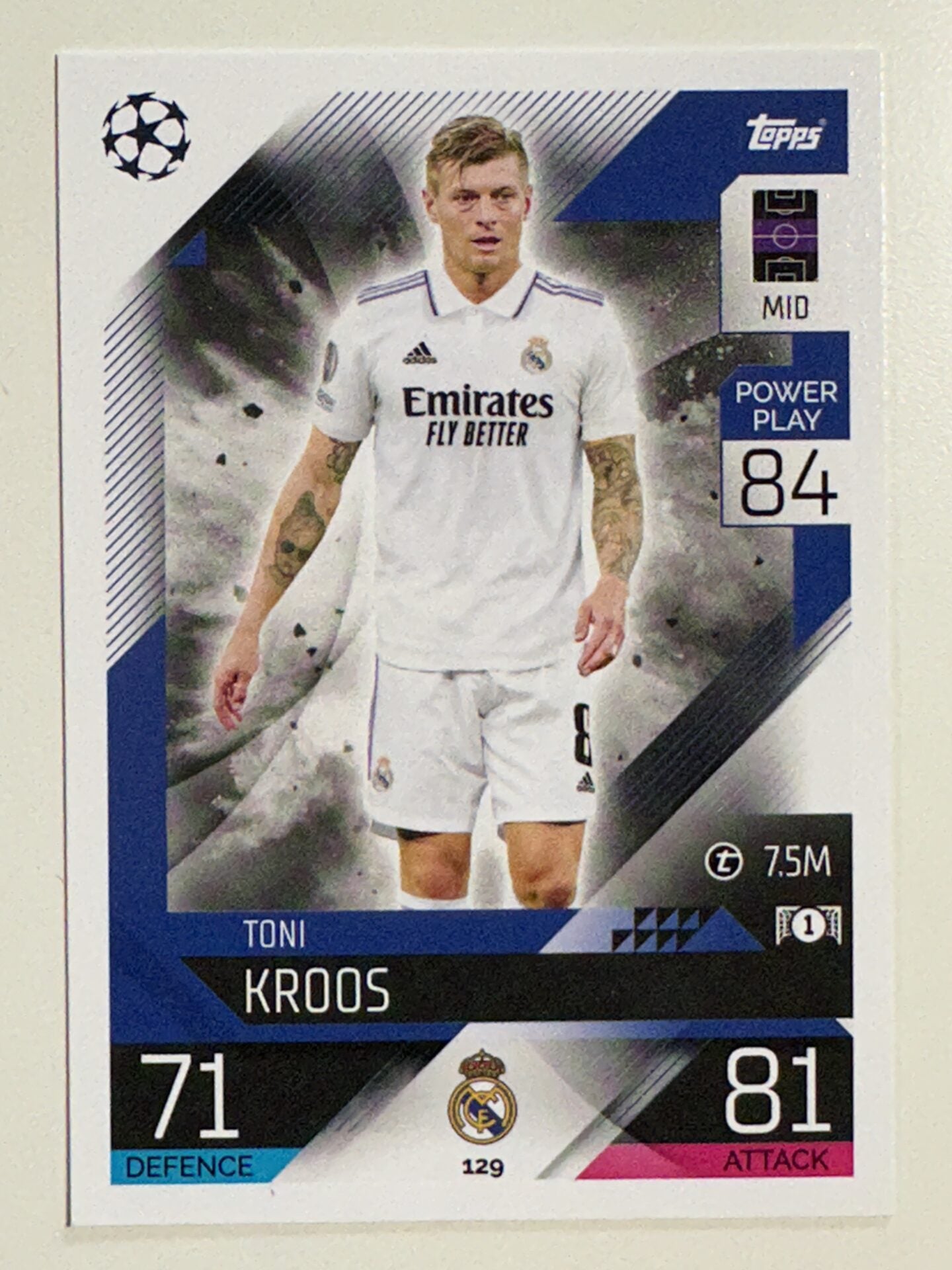 129. Toni Kroos (Real Madrid CF) – Topps Match Attax 2022:2023 card