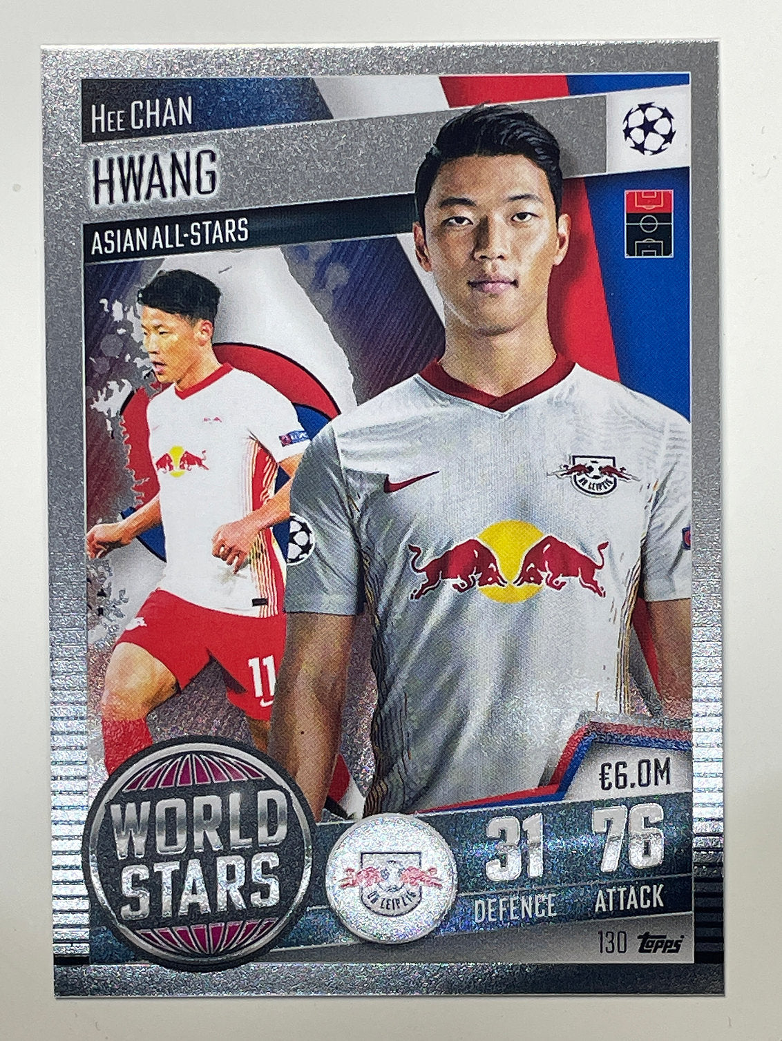 130. Hee-Chan Hwang (RB Leipzig) Football Card – Match Attax 101 2021 Card