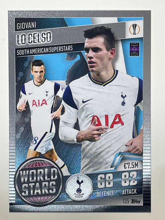135. Giovani Lo Celso (Tottenham Hotspur) Football Card – Match Attax 101 2021 Card