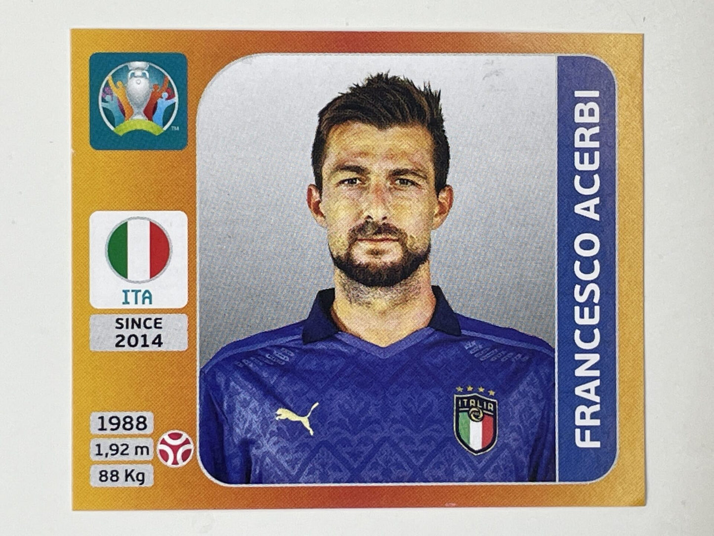 14. Francesco Acerbi (Italy) – Euro 2020 Stickers