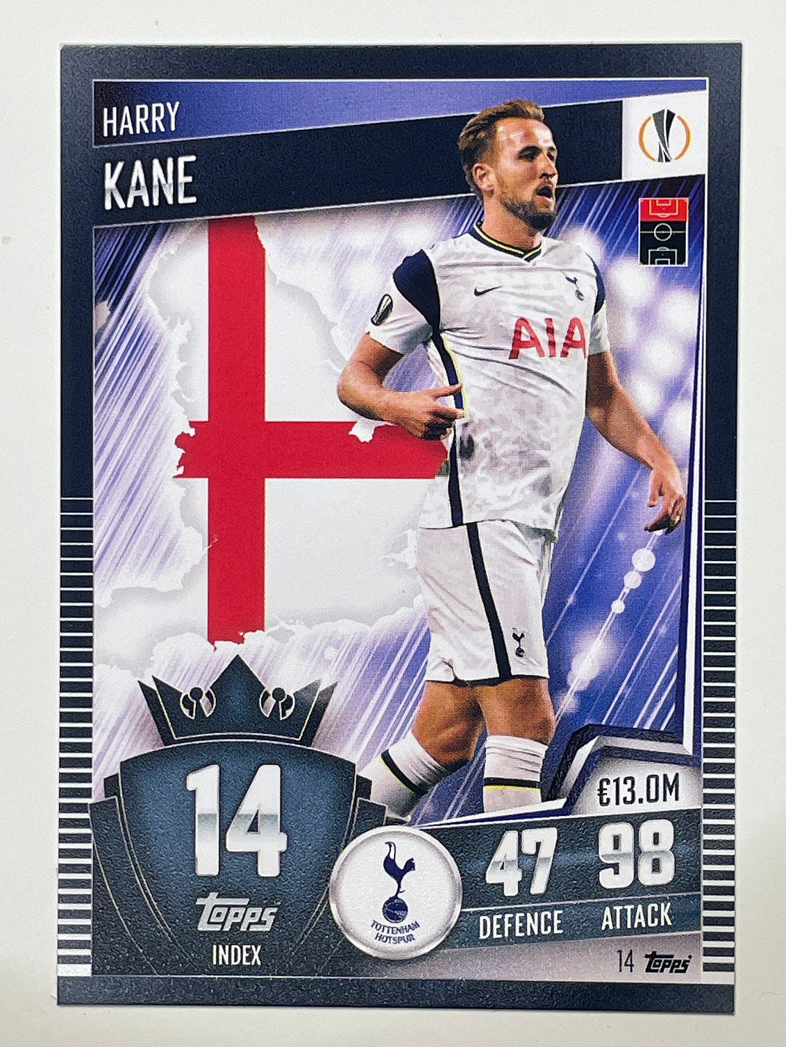 14. Harry Kane (Tottenham Hotspur) Football Card – Match Attax 101 2021 Card