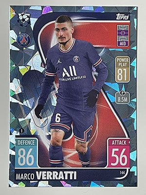 144.-Marco-Verratti-Crystal-Foil-Parallel-PSG-Match-Attax-2021-22-Topps-Football-Card