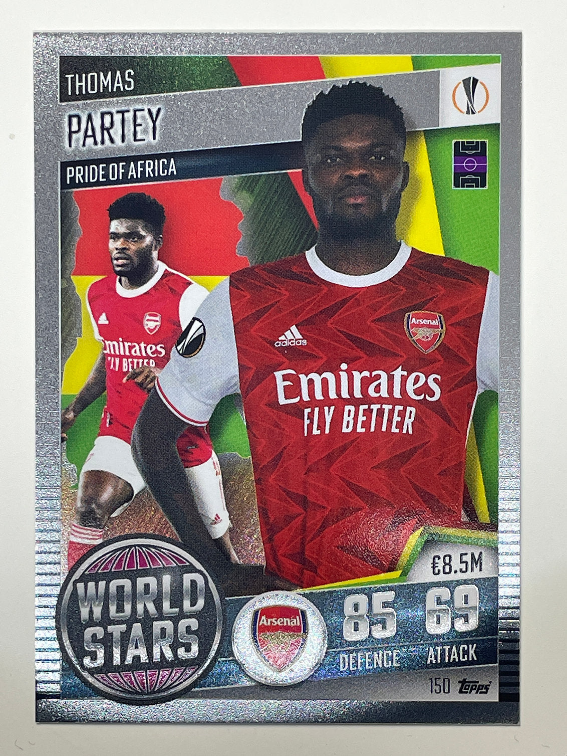 150. Thomas Partey (Arsenal) Football Card – Match Attax 101 2021 Card