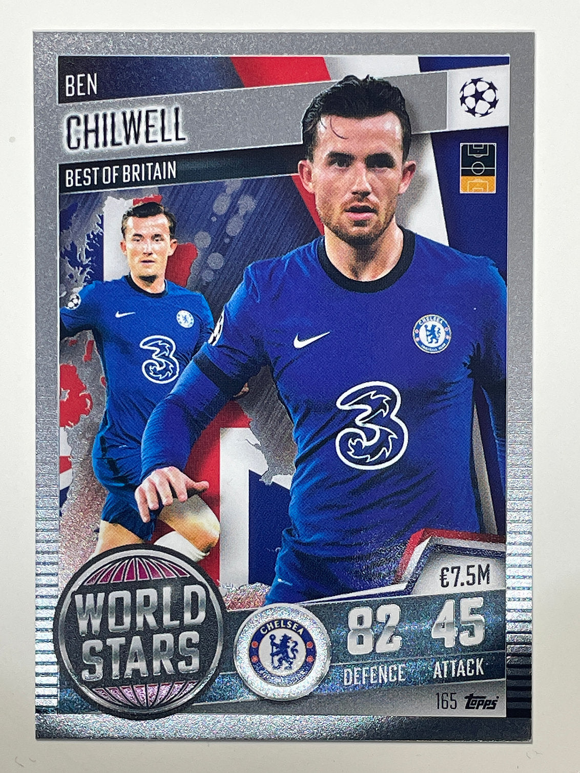 165. Ben Chilwell (Chelsea) Football Card – Match Attax 101 2021 Card