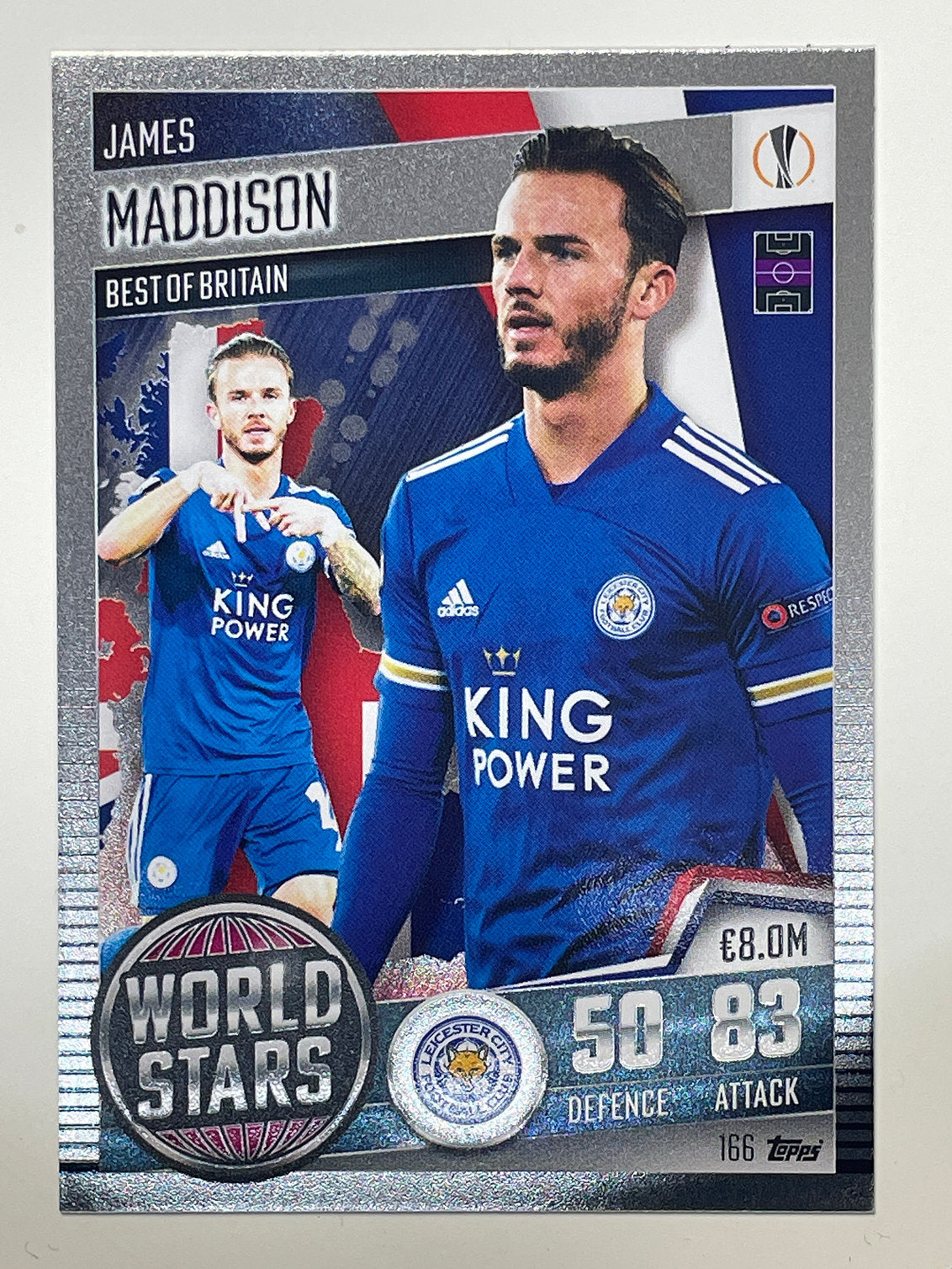 166. James Maddison (Leicester City) Football Card – Match Attax 101 2021 Card