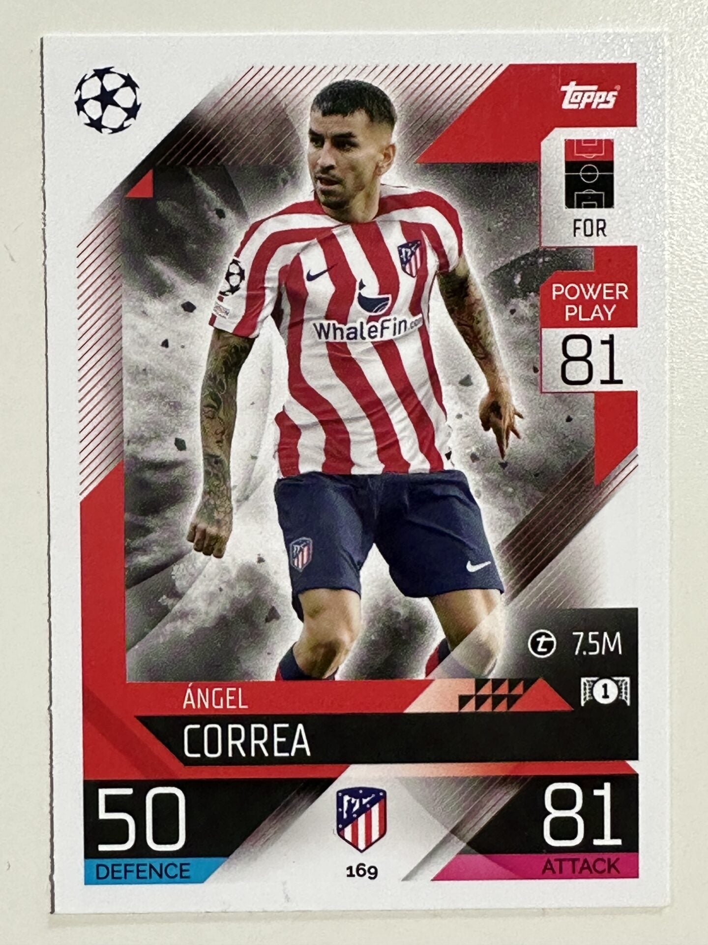 169. Ángel Correa (Atlético de Madrid) – Topps Match Attax 2022:2023 card