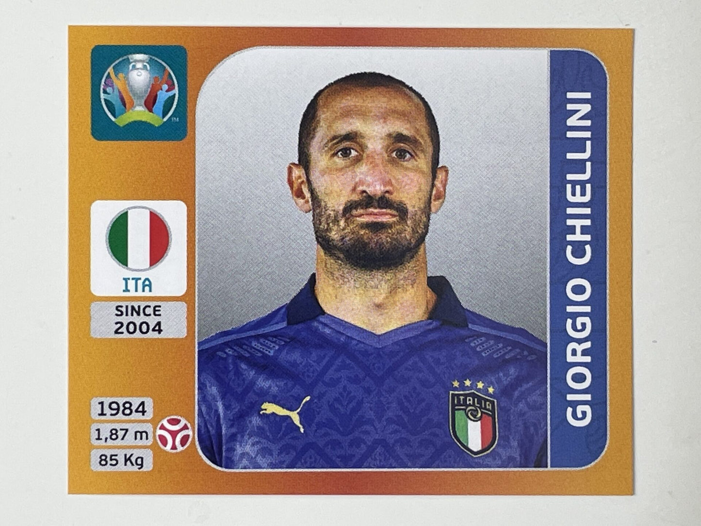 17. Giorgio Chiellini (Italy) – Euro 2020 Stickers
