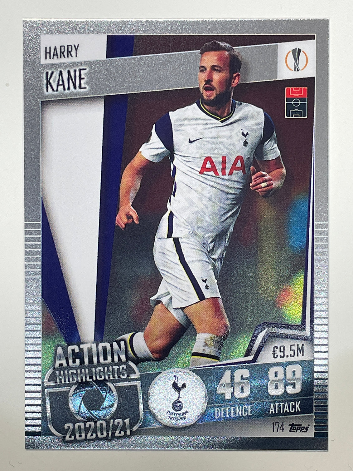 174. Harry Kane (Tottenham Hotspur) Football Card – Match Attax 101 2021 Card