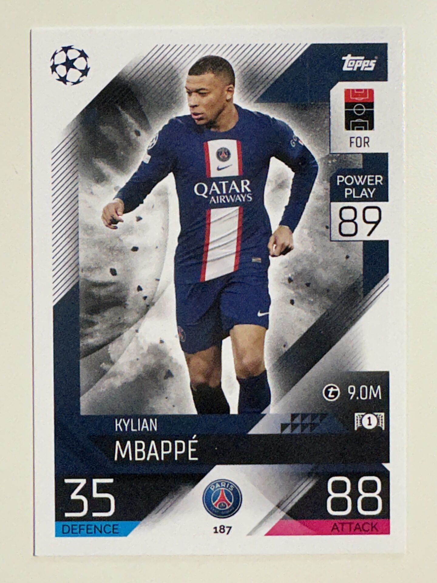 187. Kylian Mbappé (Paris Saint-Germain) – Topps Match Attax 2022:2023 card