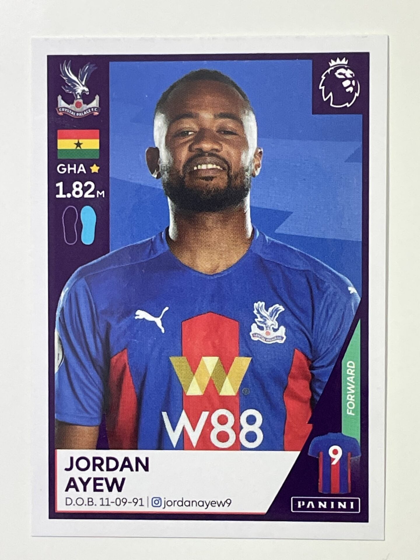 188 Jordan Ayew (Crystal Palace) Premier League 2021 Stickers