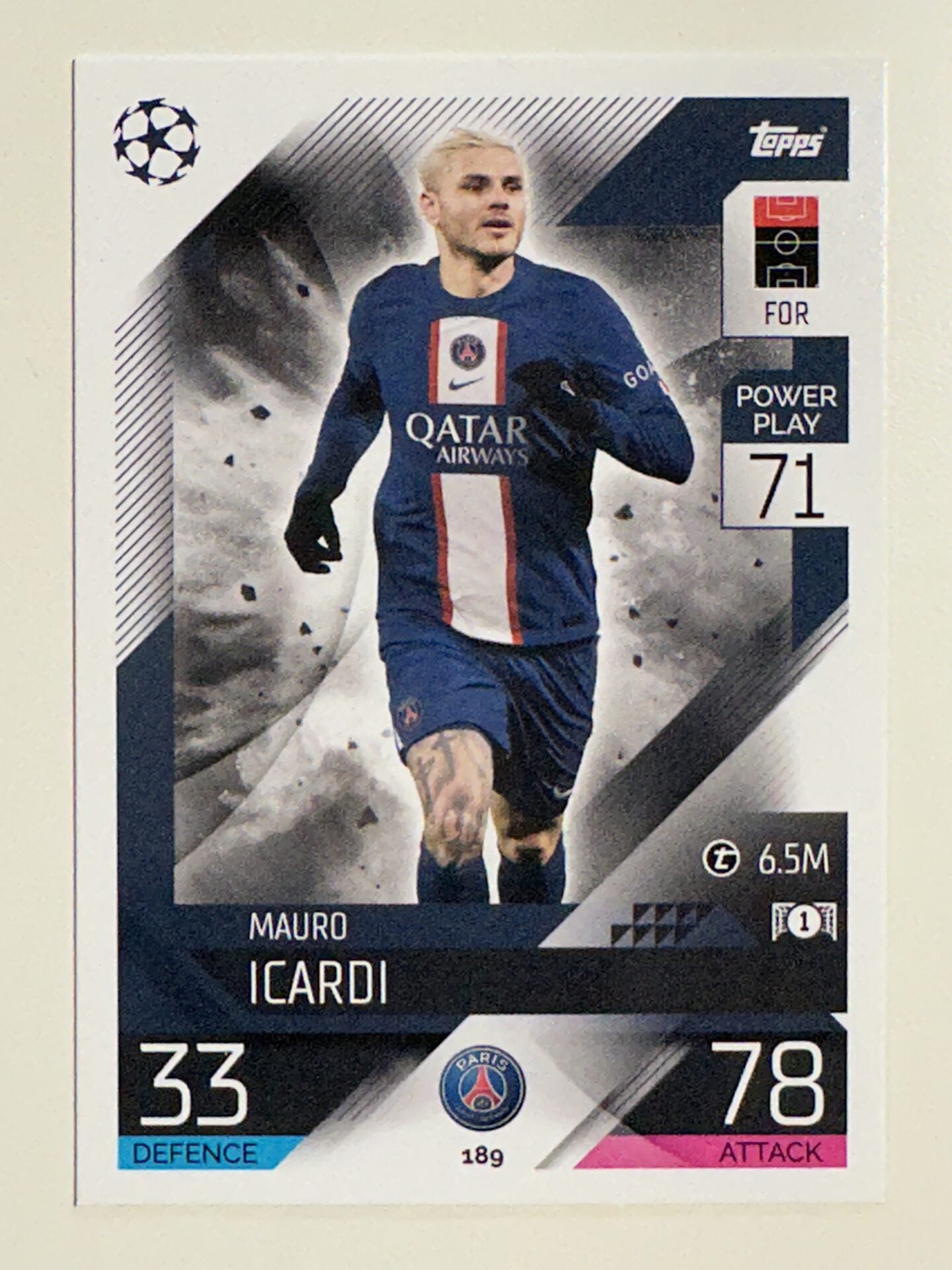 189. Mauro Icardi (Paris Saint-Germain) – Topps Match Attax 2022:2023 card