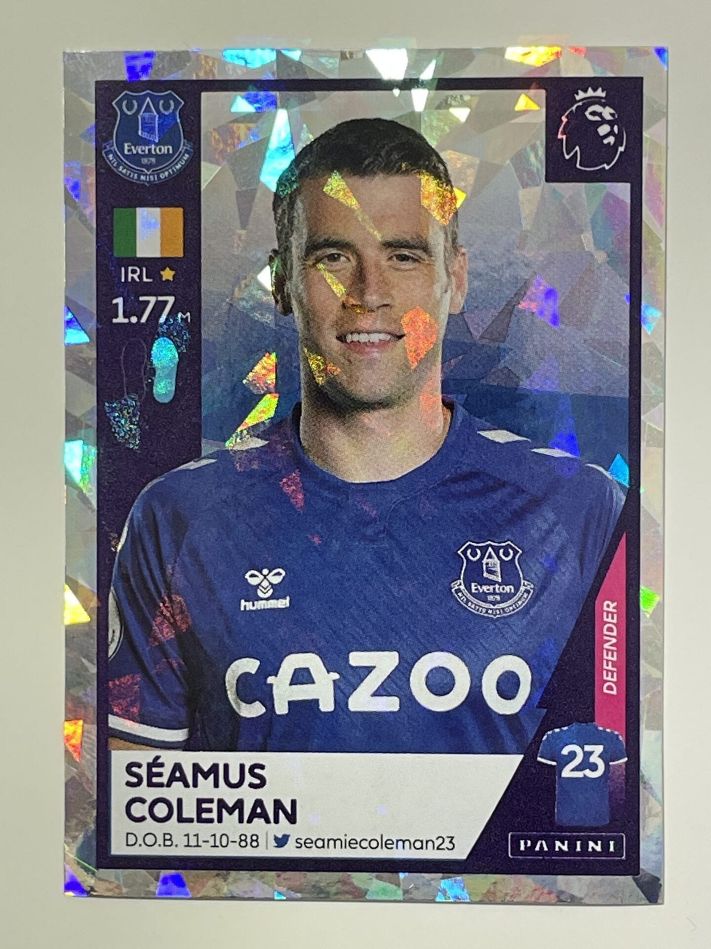 207 Seamus Coleman Shiny Sticker Everton Premier League 2021 Football Sticker