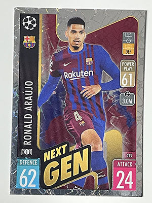 215.-Ronald-Araujo-Next-Gen-FC-Barcelona-Match-Attax-2021-22-Topps-Football-Card