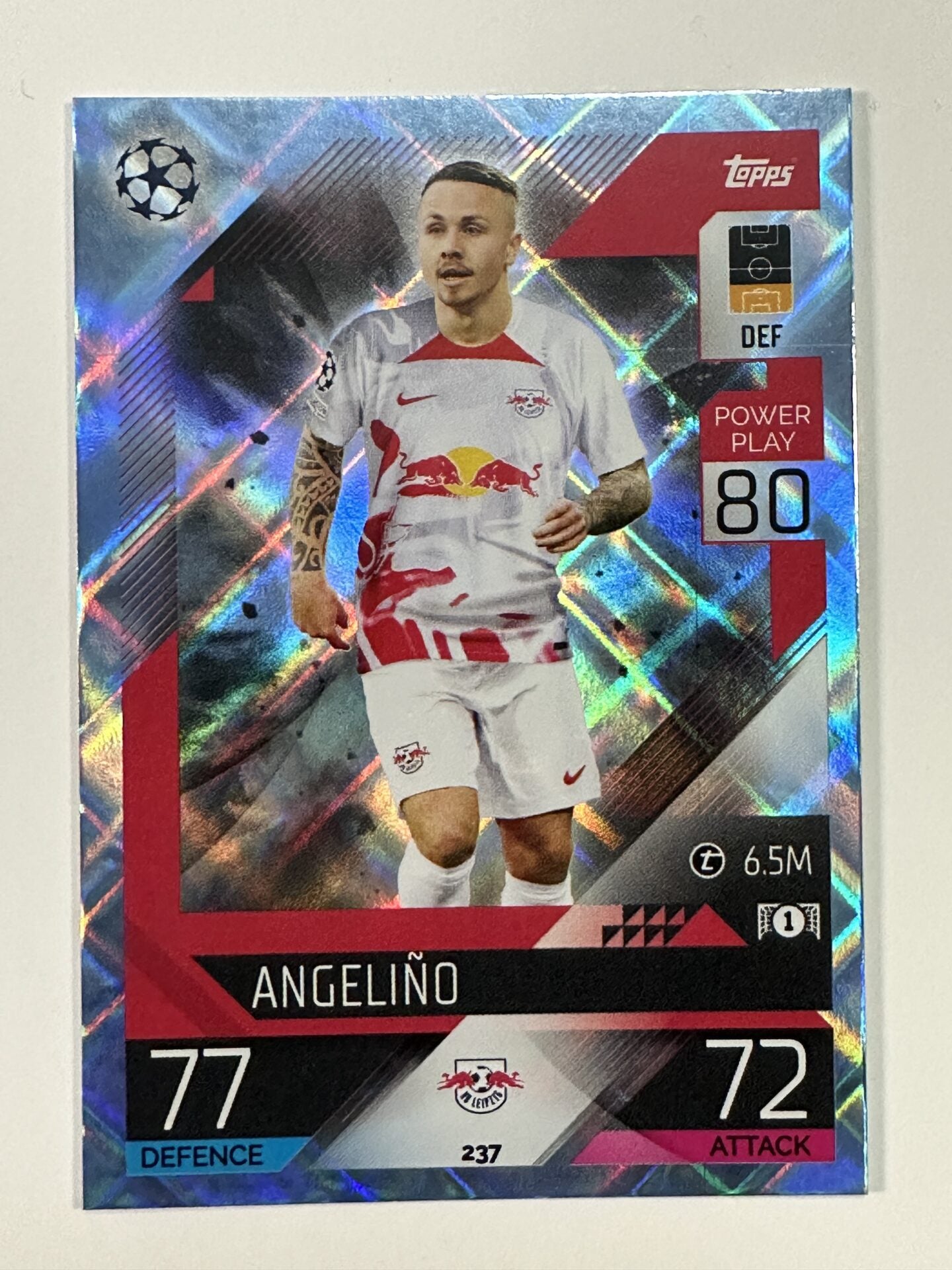 237 Angeliño Base Crystal Foil Parallel (RB Leipzig) Topps Match Attax 2022:2023 Card