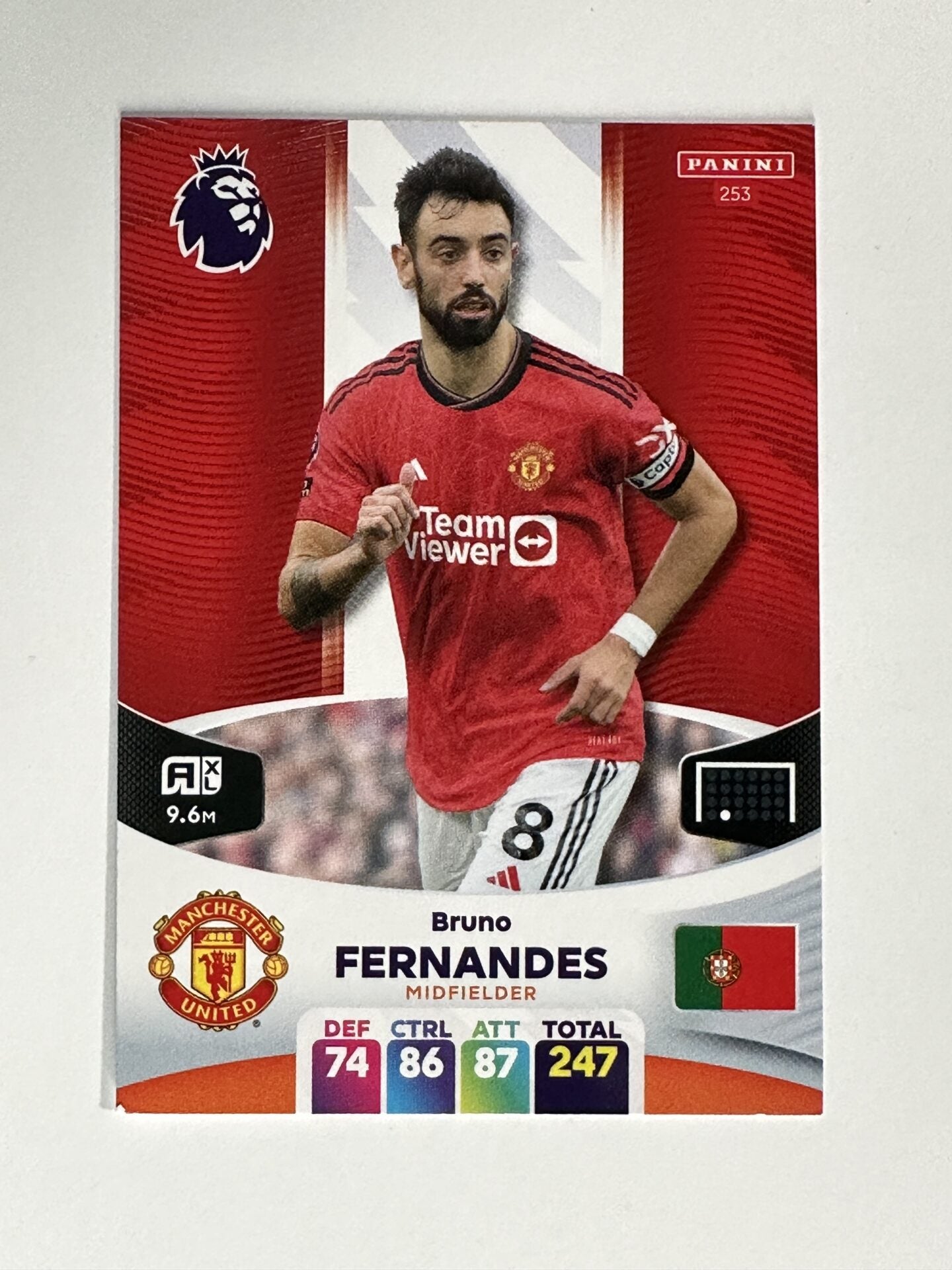 253 Bruno Fernandes Manchester United Base Panini Premier League