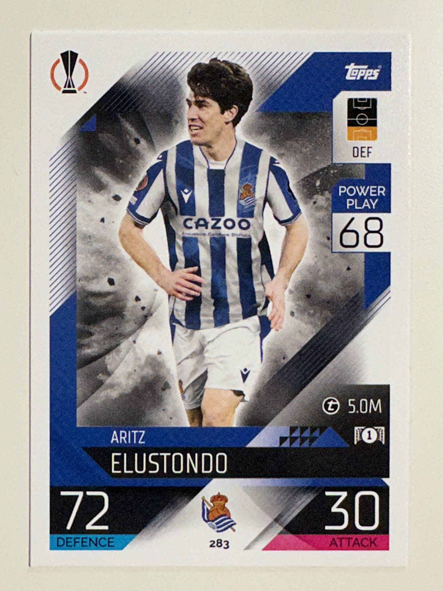 283. Aritz Elustondo (Real Sociedad de Fútbol) – Topps Match Attax 2022:2023 card