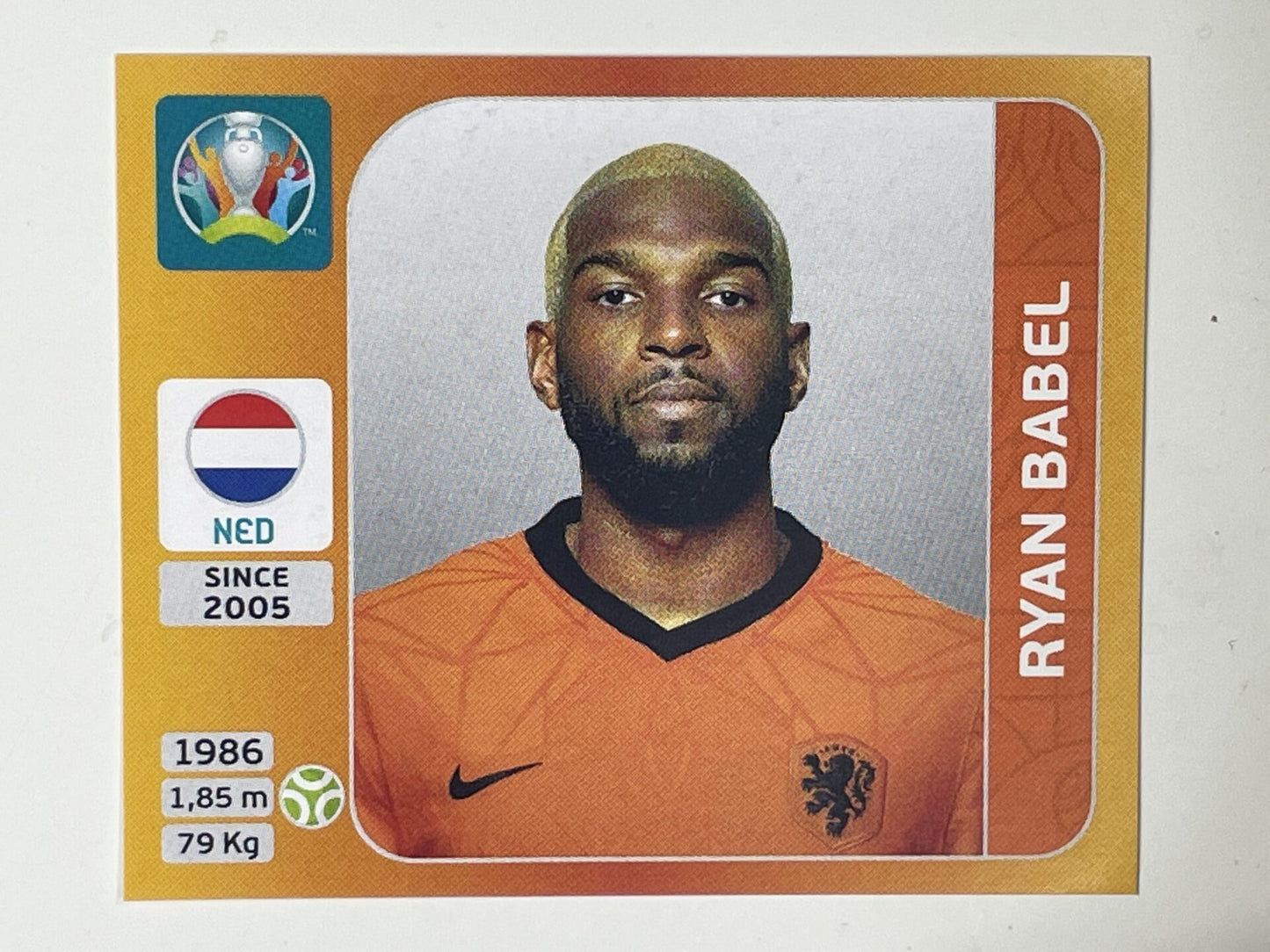 285. Ryan Babel (Netherlands) – Euro 2020 Stickers
