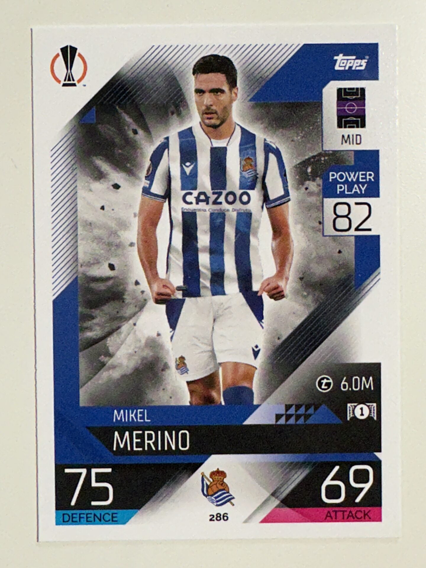 286. Mikel Merino (Real Sociedad de Fútbol) – Topps Match Attax 2022:2023 card