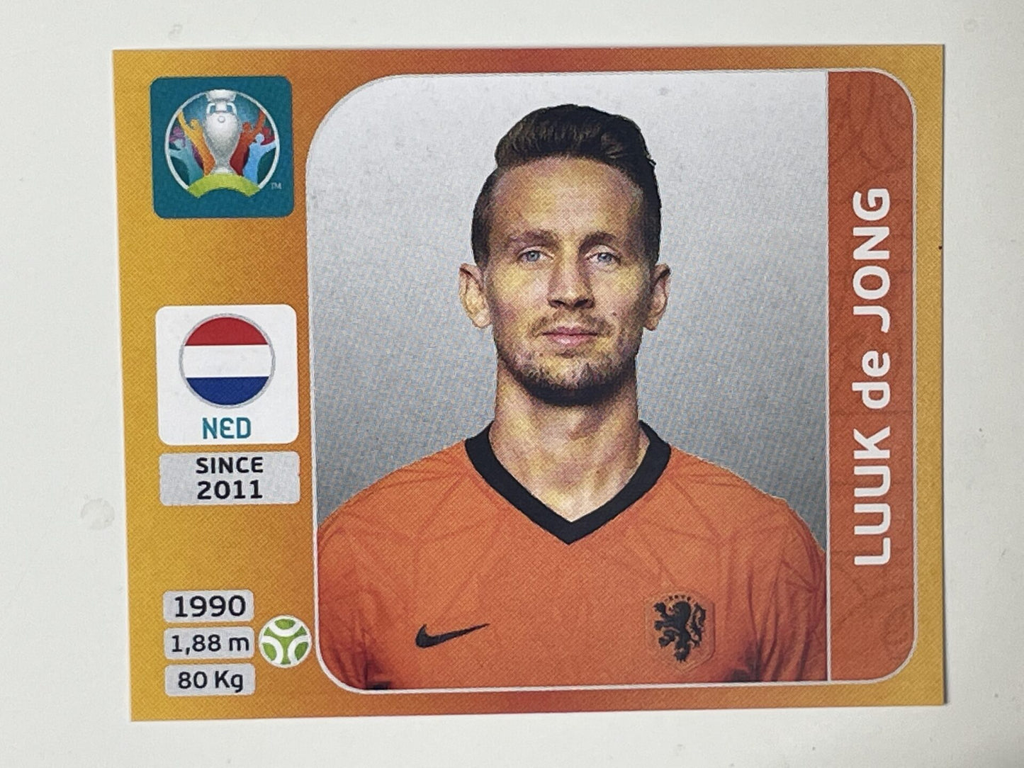 287. Luuk de Jong (Netherlands) – Euro 2020 Stickers