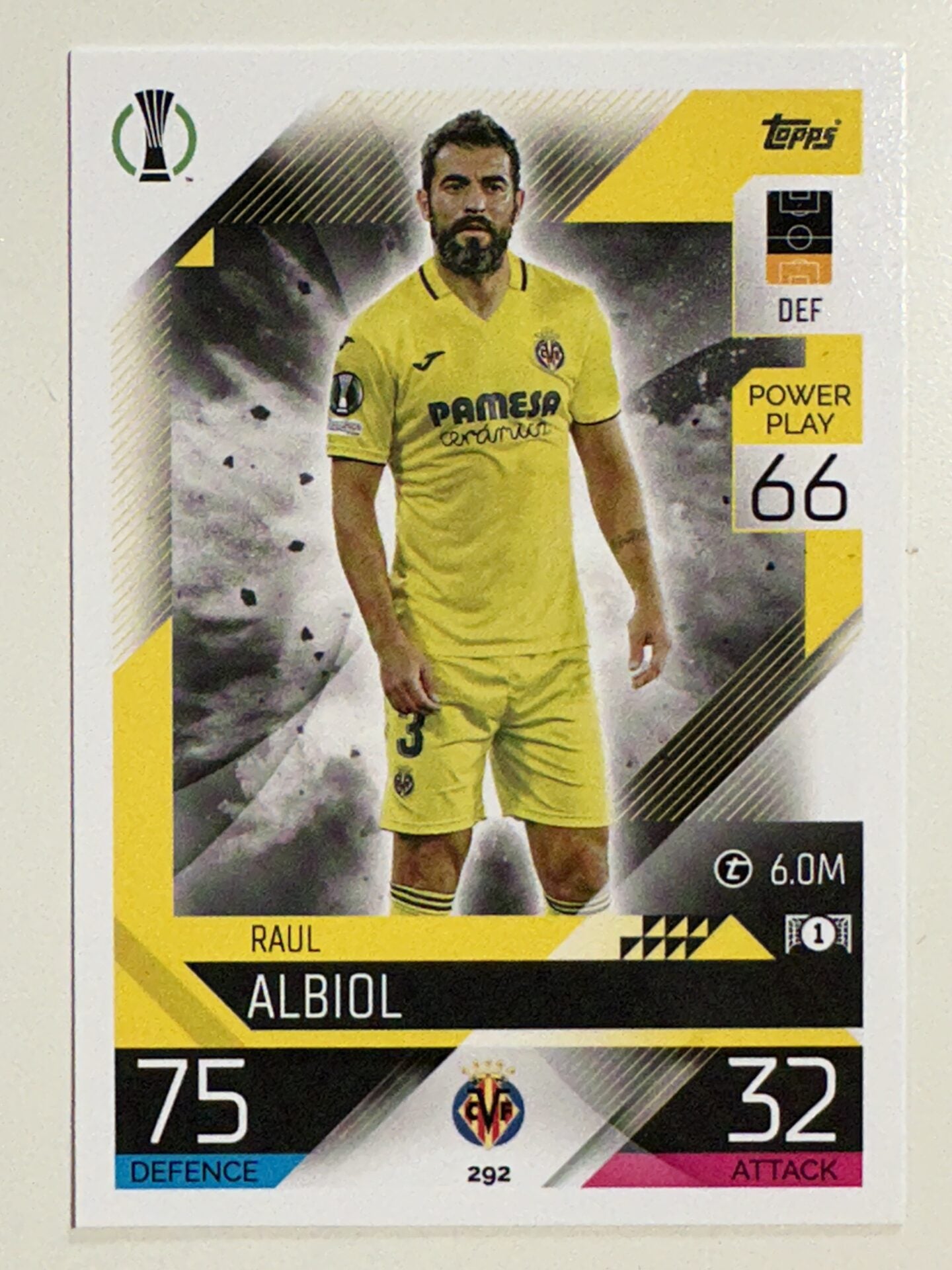 292. Raúl Albiol (Villarreal CF) – Topps Match Attax 2022:2023 card