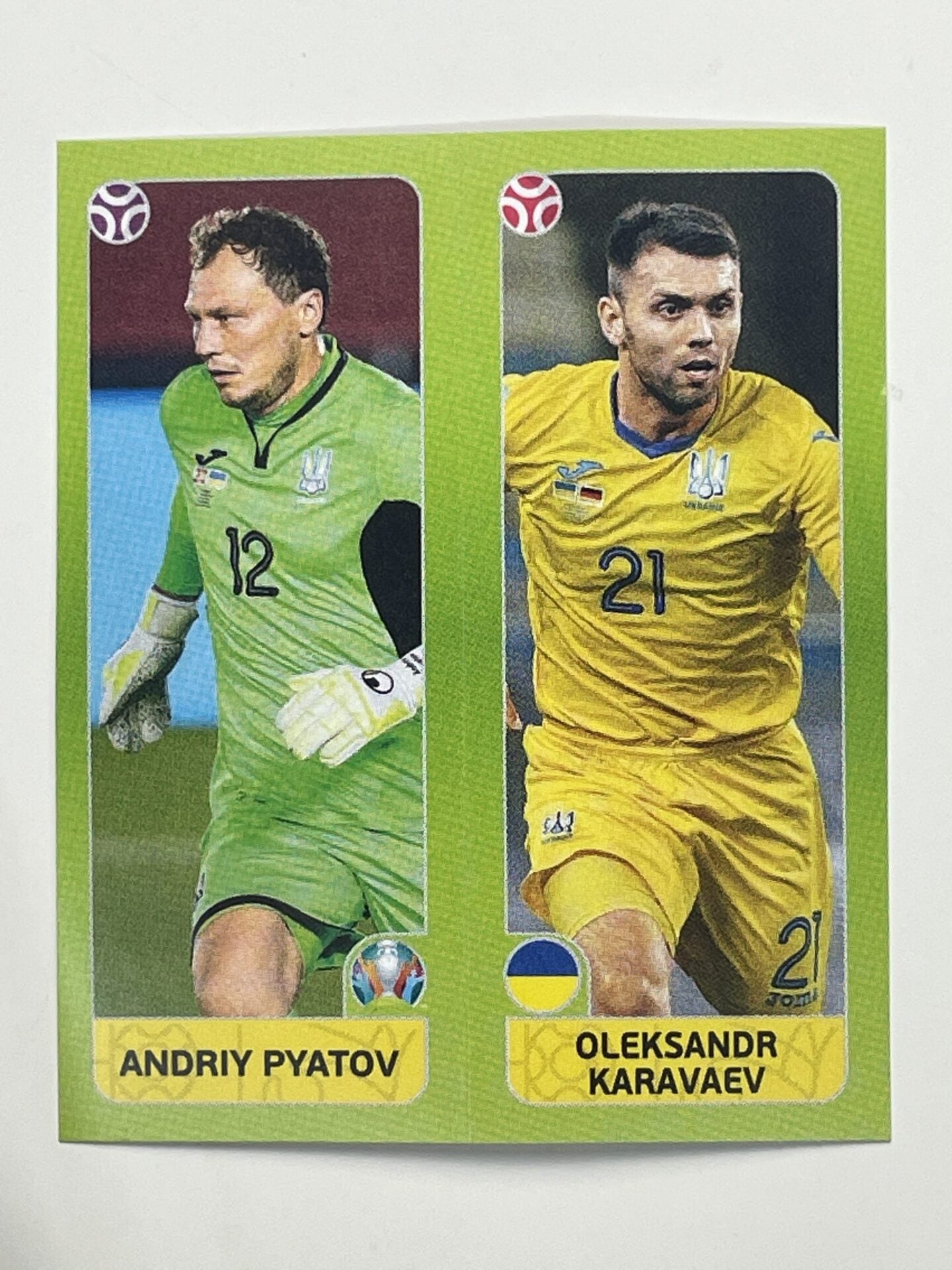 316a:b. Andriy Pyatov & Oleksandr Karavaev (Ukraine) – Euro 2020 Stickers