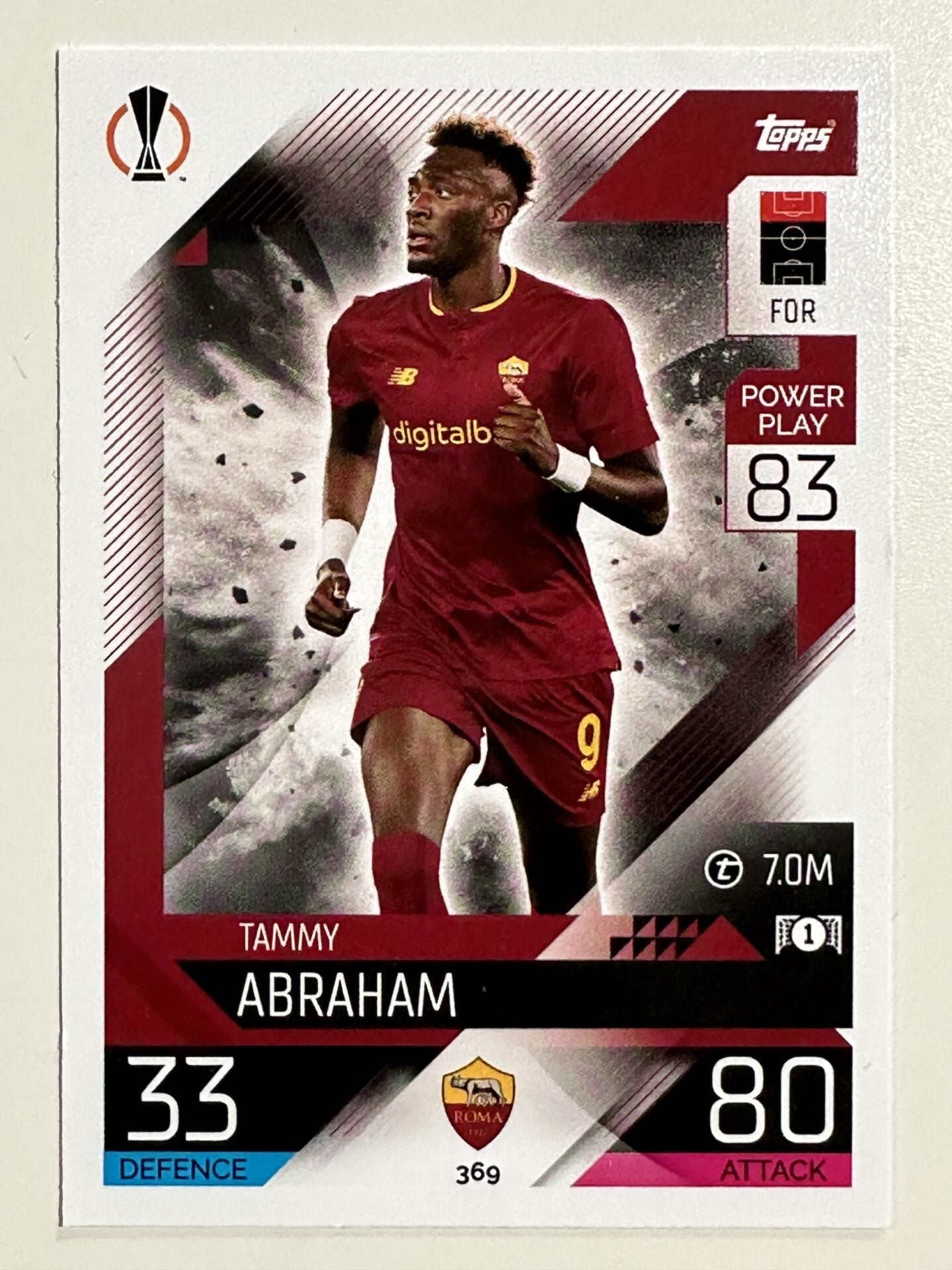 369. Tammy Abraham (AS Roma) – Topps Match Attax 2022:2023 card