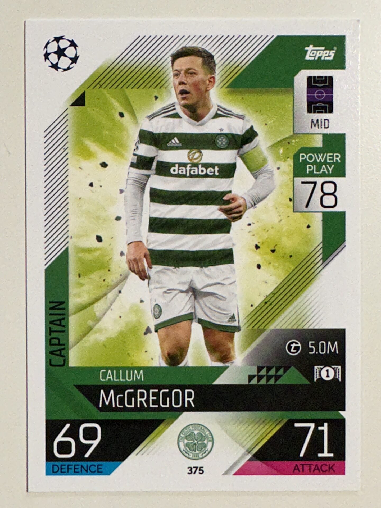 375. Callum McGregor (Celtic) – Captain – Topps Match Attax 2022:2023 card