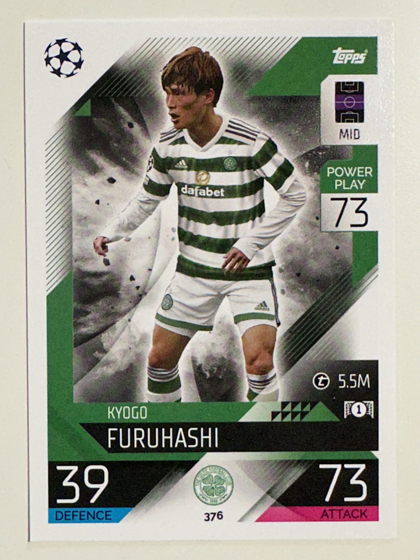 376. Kyogo Furuhashi (Celtic) – Topps Match Attax 2022:2023 card