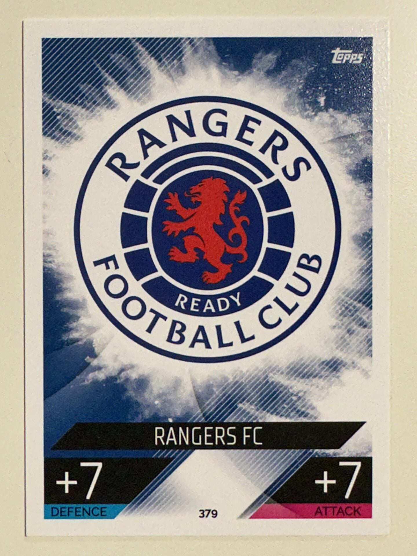 379. Team Badge (Rangers) – Topps Match Attax 2022:2023 card