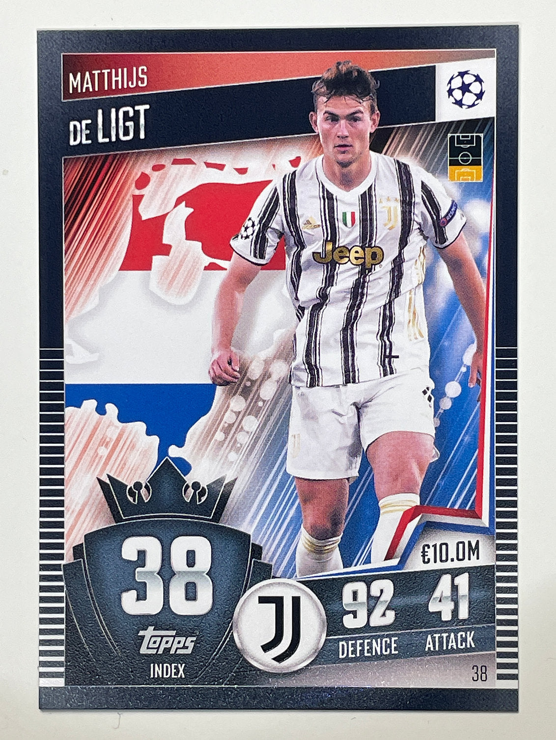 38. Mathijs de Ligt (Juventus) Football Card – Match Attax 101 2021 Card