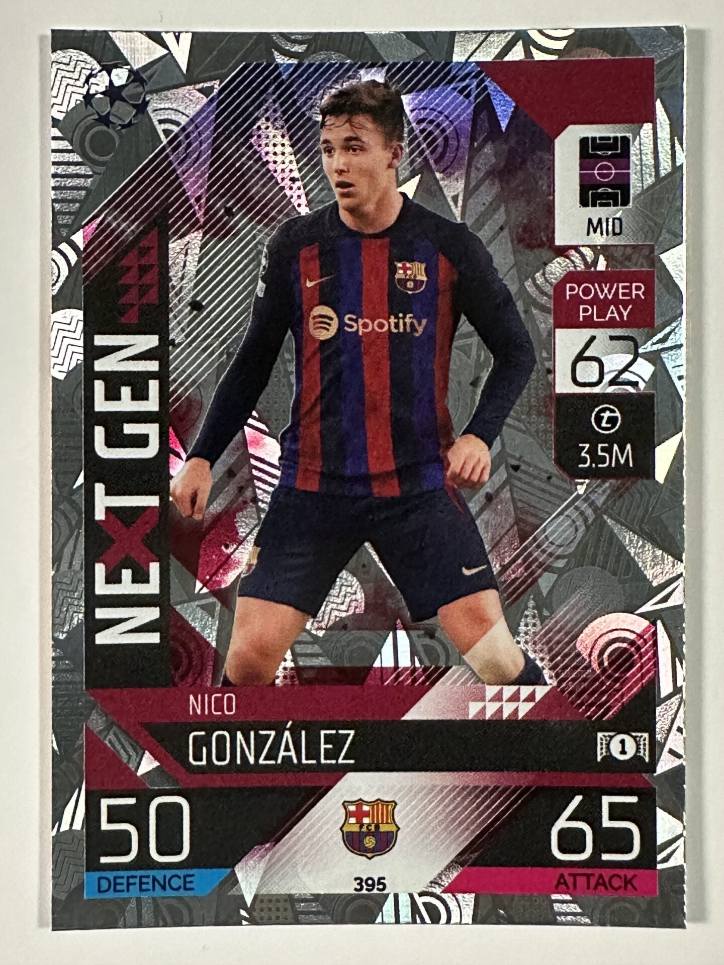395 Nico González Next Gen (Barcelona) Topps Match Attax 2022:2023 Card