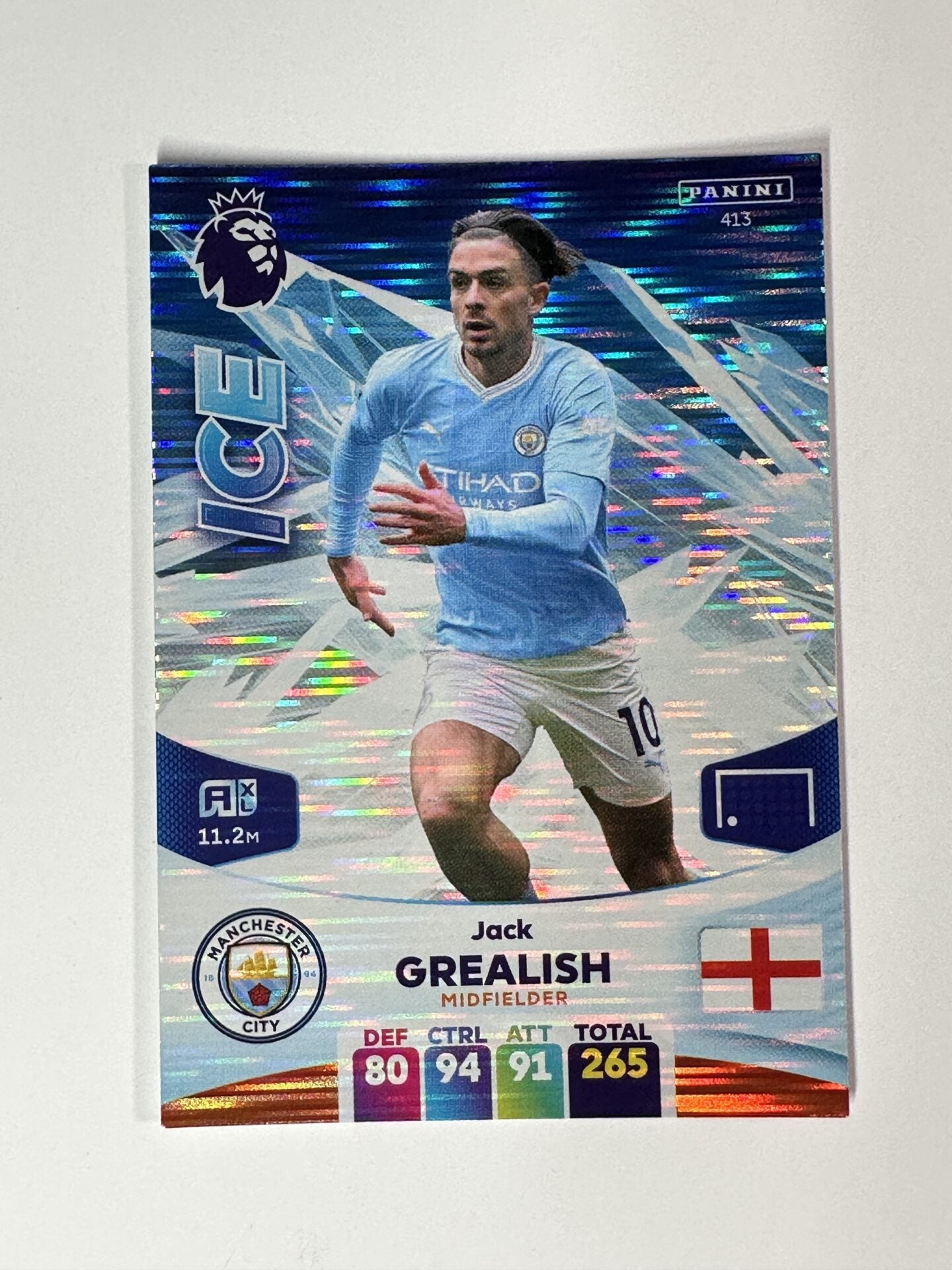 413 Jack Grealish Manchester City Ice Panini Premier League 