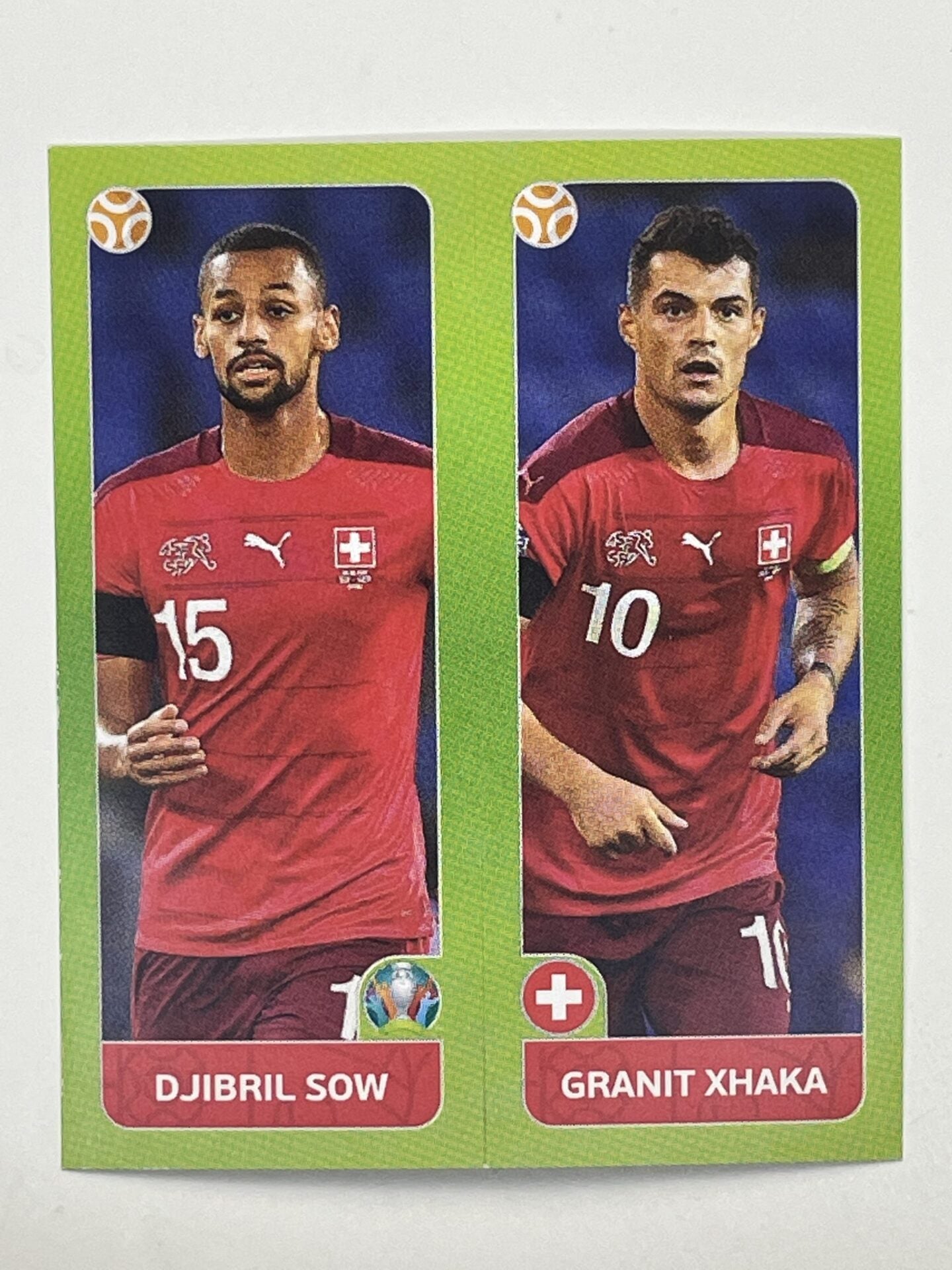 41a:b. Djibril Sow & Granit Xhaka (Switzerland) – Euro 2020 Stickers