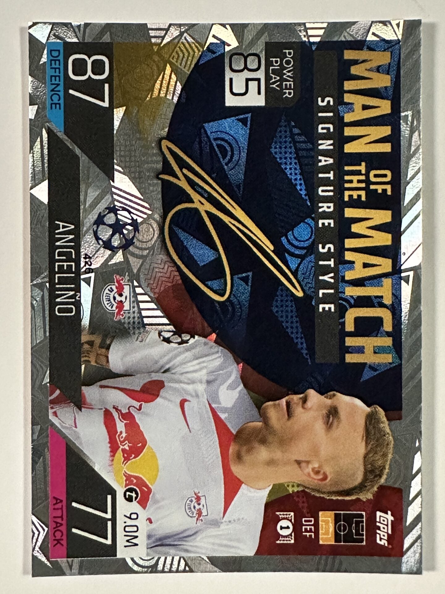 426 Angeliño Man of the Match Signature Style (RB Leipzig) Topps Match Attax 2022:2023 Card