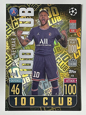 458.-Neymar-Jr-100-Club-Paris-Saint-Germain-Match-Attax-2021-22-Topps-Football-Card