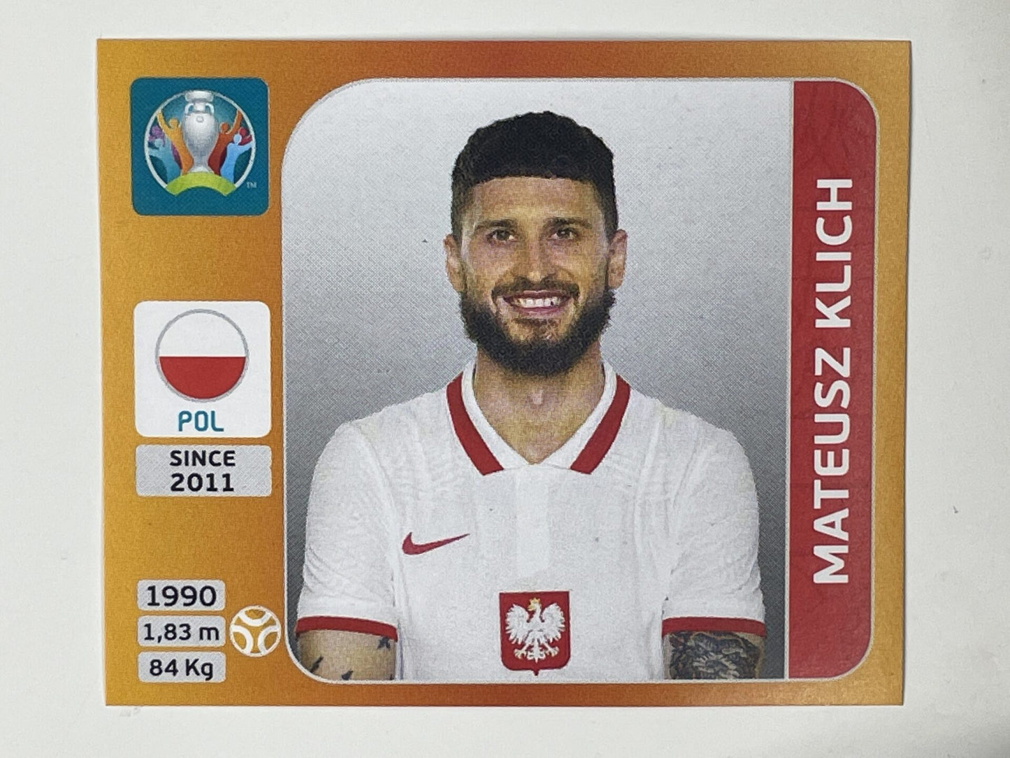 472. Mateusz Klich (Poland) – Euro 2020 Stickers