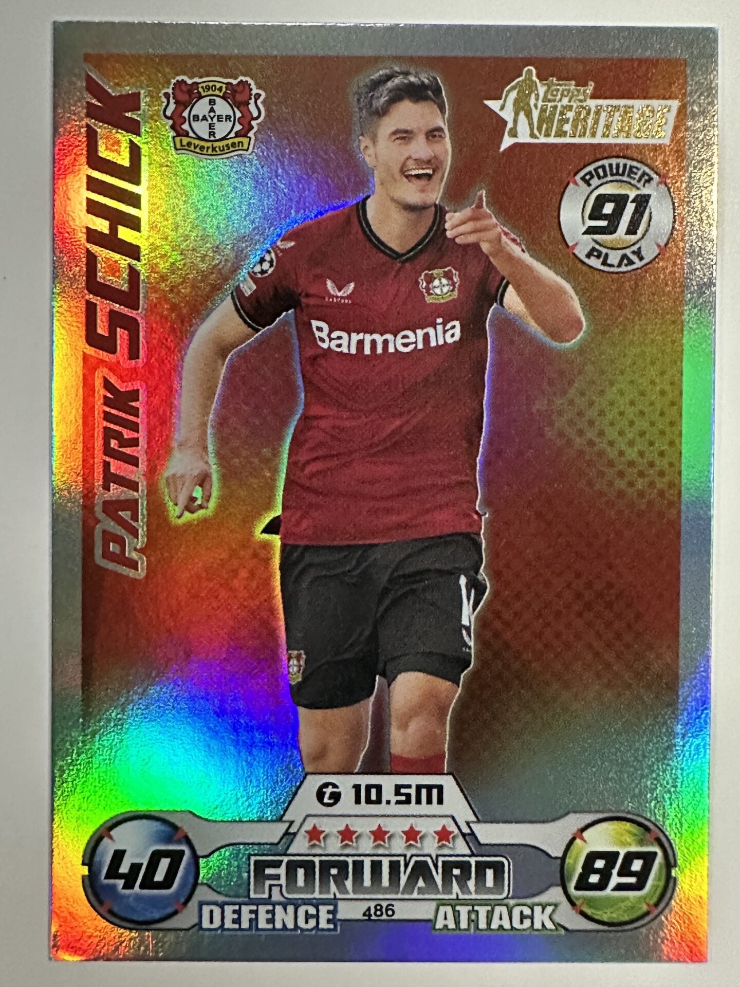 486 Patrick Schick Heritage (Bayer Leverkusen) Topps Match Attax 2022:2023 Card