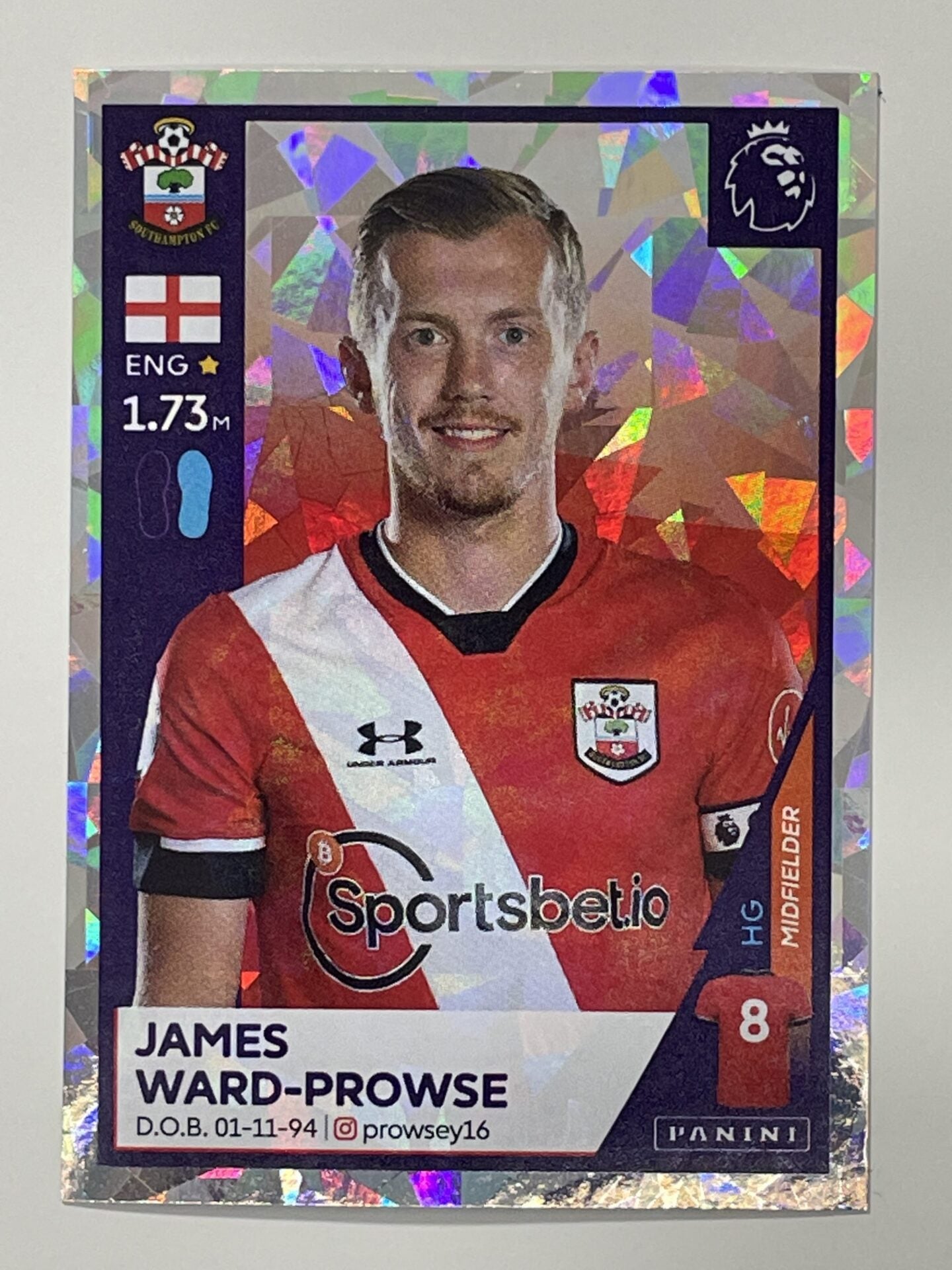 509 James Ward-Prowse Sticker Southampton Premier League 2021 Football Sticker