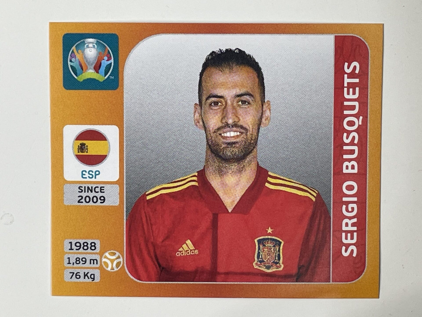 527. Sergio Busquets (Spain) – Euro 2020 Stickers