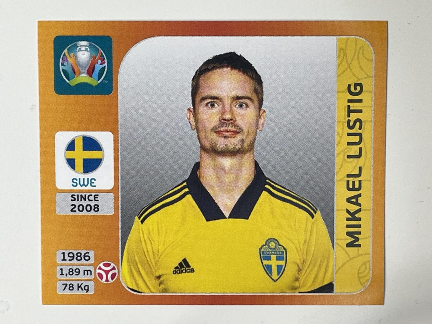 554. Mikael Lustig (Sweden) – Euro 2020 Stickers