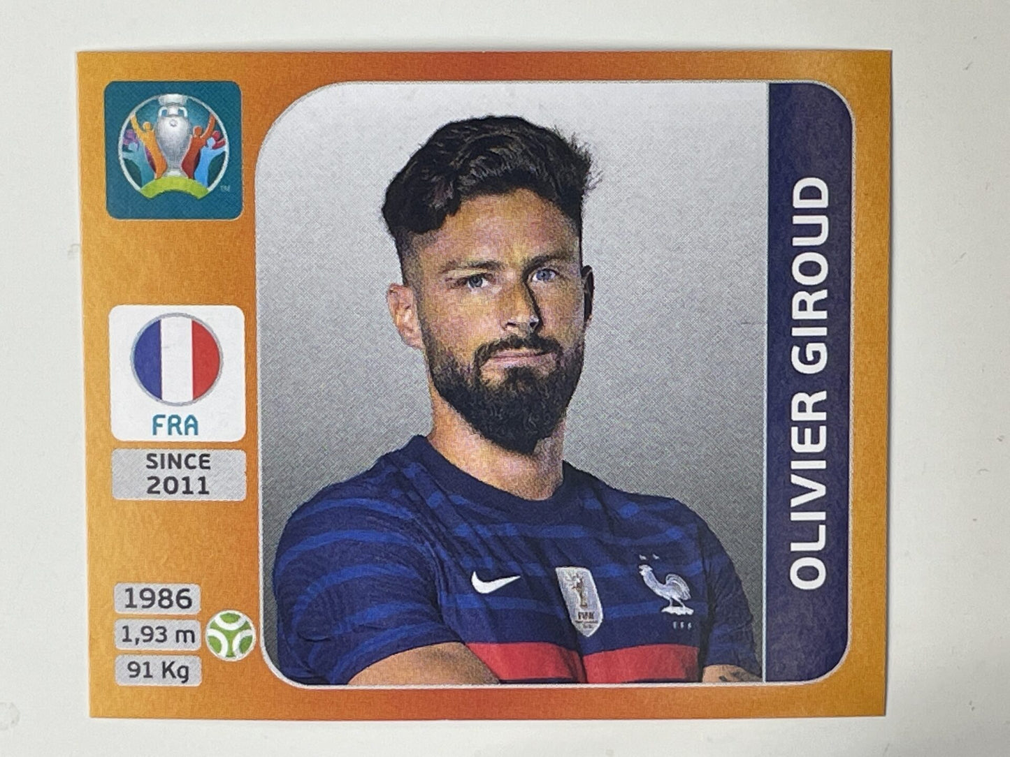 588. Olivier Giroud (France) – Euro 2020 Stickers