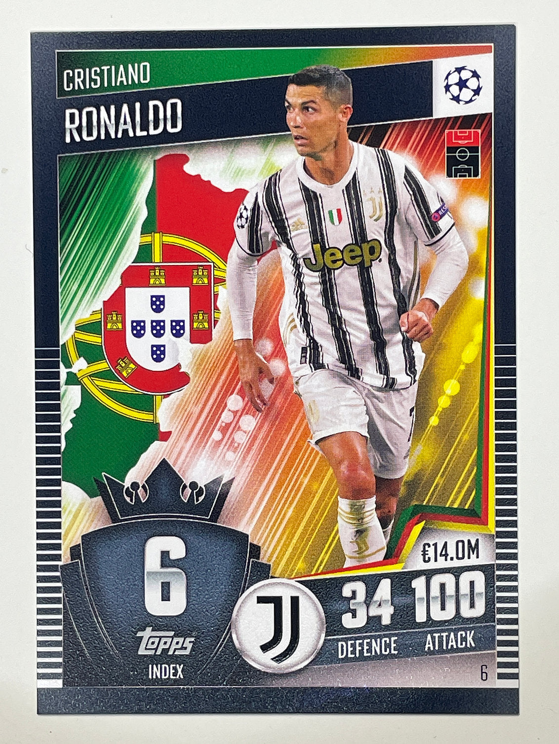 6. Cristiano Ronaldo (Juventus) Football Card – Match Attax 101 2021 Card