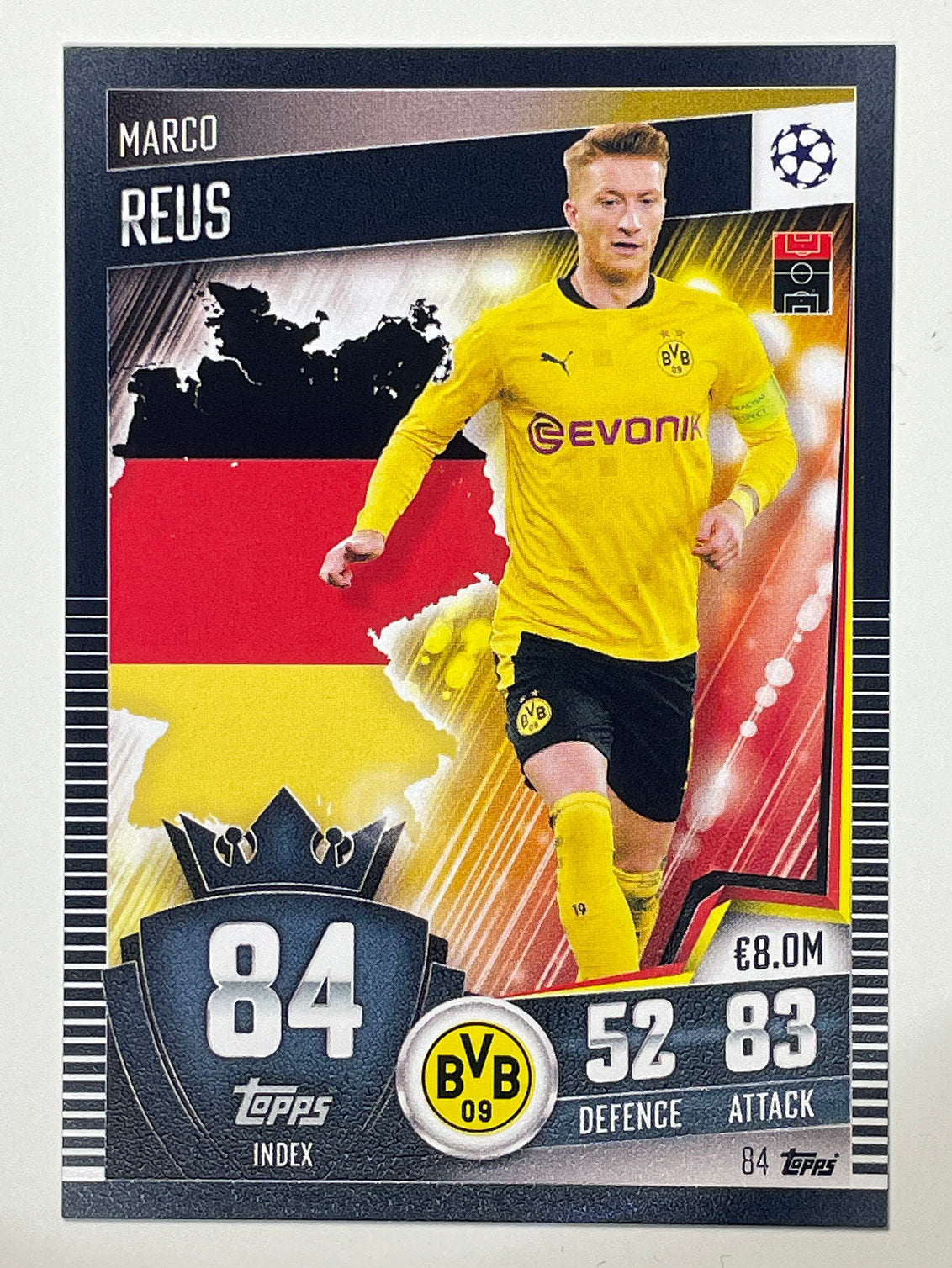 84. Marco Reus (Borussia Dortmund) Football Card – Match Attax 101 2021 Card