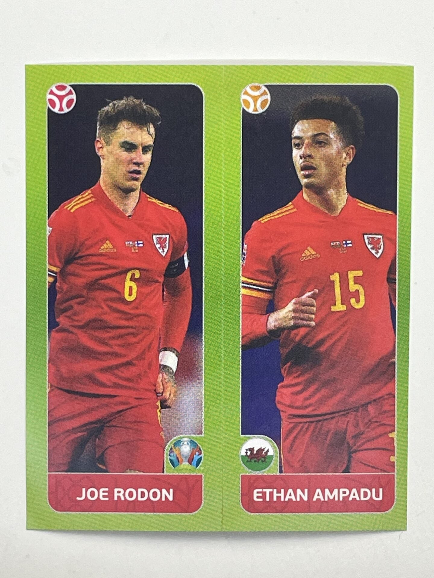 94a:b. Joe Rodon & Ethan Ampadu (Wales) – Euro 2020 Stickers