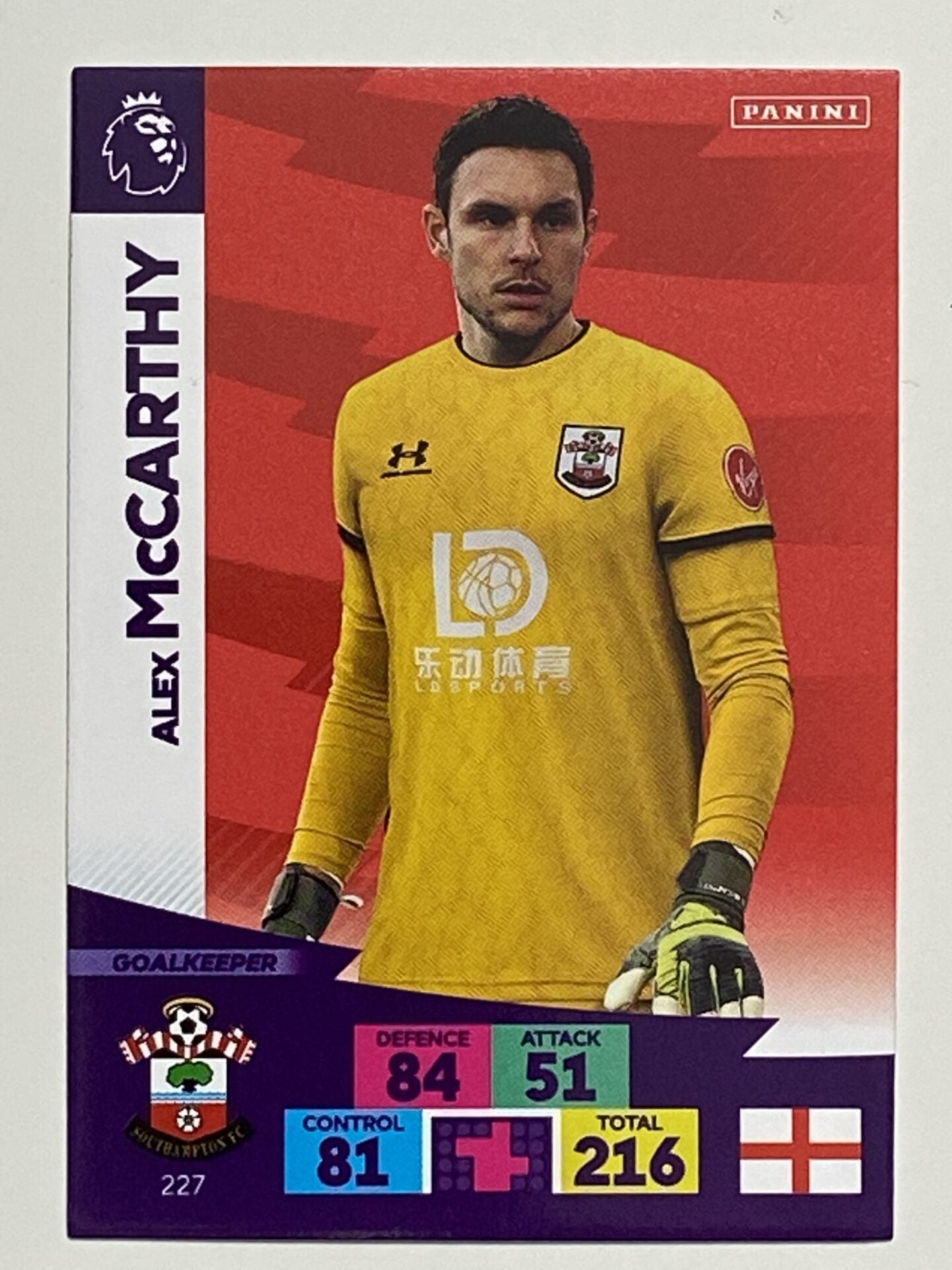 Alex McCarthy (Southampton) Football Card – Premier League Adrenalyn XL 2020:21