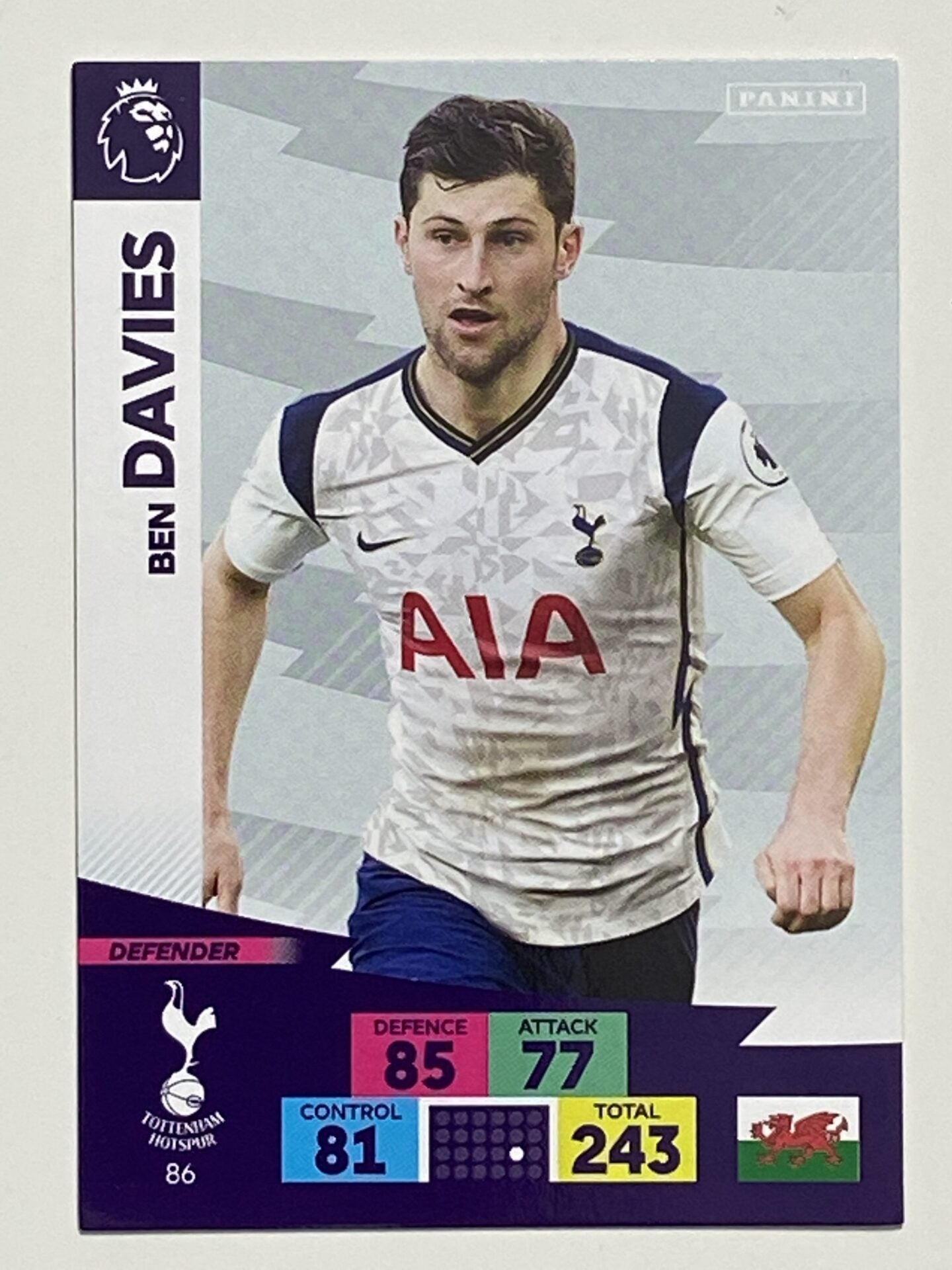 Ben Davies (Tottenham) Football Card – Premier League Adrenalyn XL 2020:21