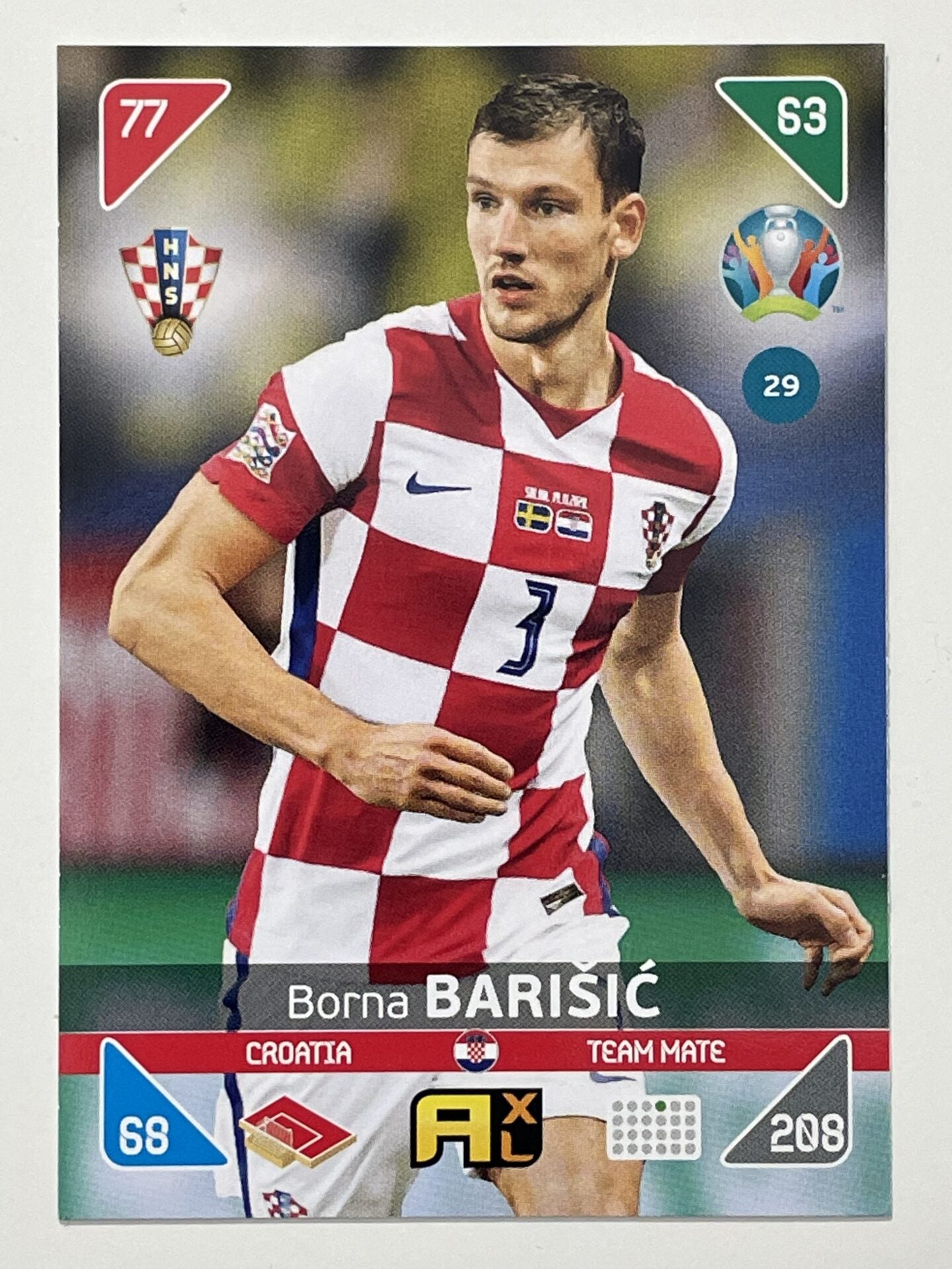 Borna Barisic Team Mates (Croatia) Football Card – Euro 2020 Adrenalyn XL